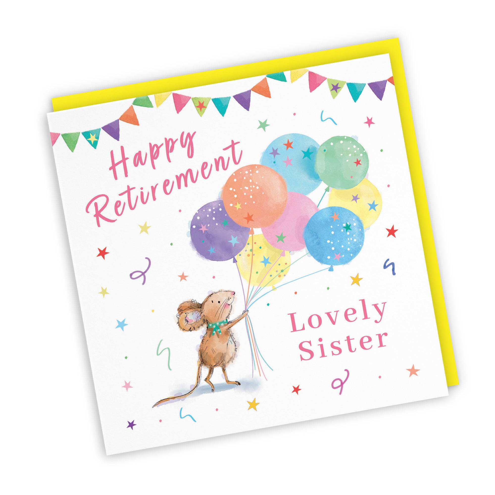 Sister Retirement Card Colourful Balloons Little Whiskers - Default Title (SN00574)