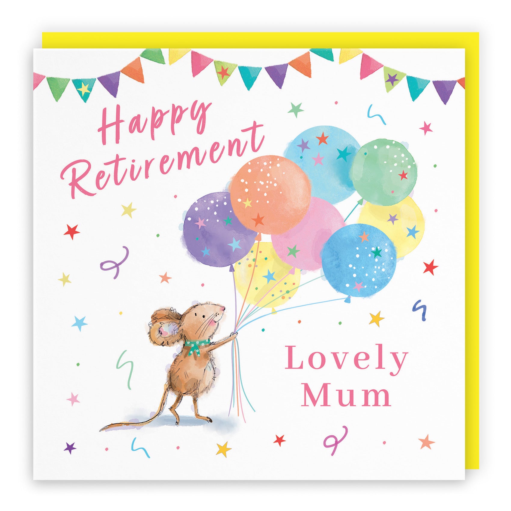 Mum Retirement Card Colourful Balloons Little Whiskers - Default Title (SN00576)