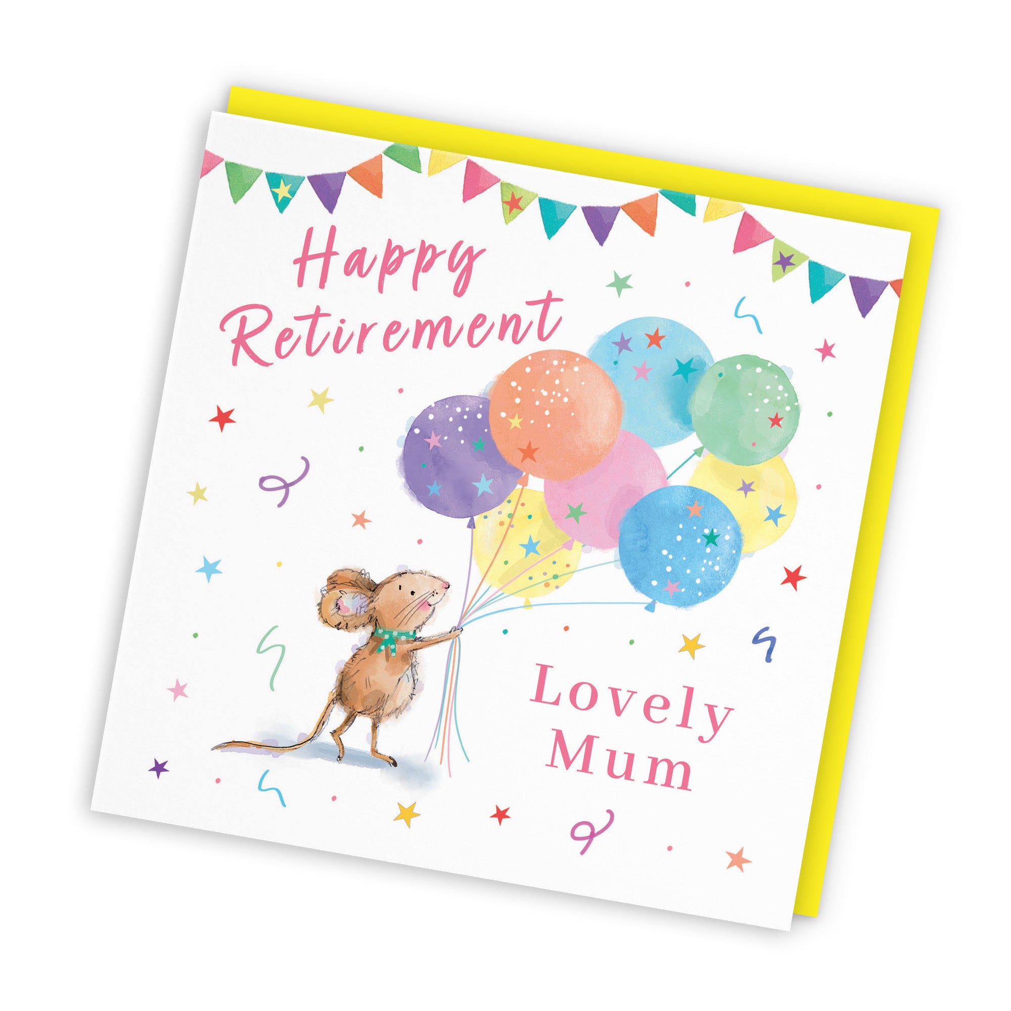 Mum Retirement Card Colourful Balloons Little Whiskers - Default Title (SN00576)