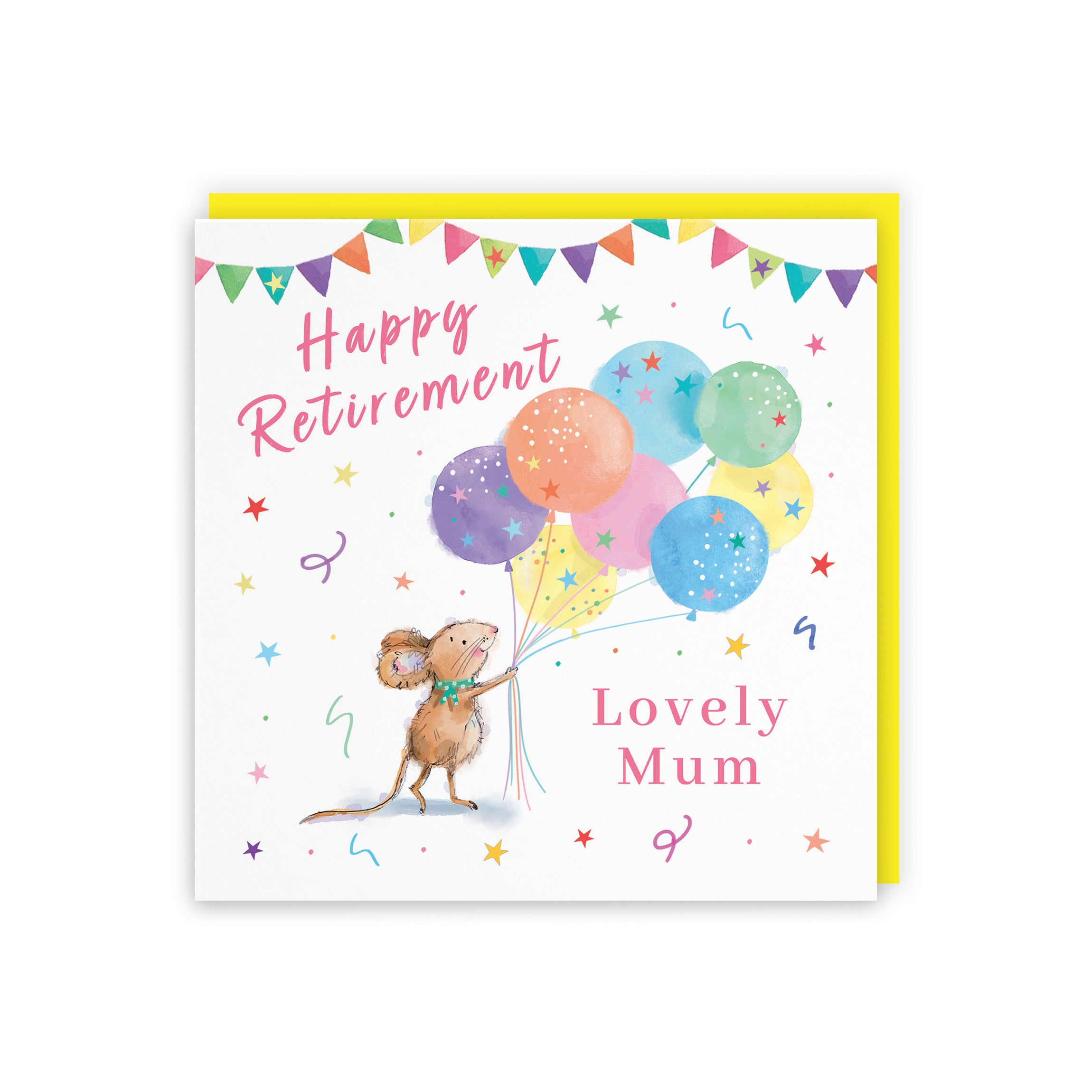 Mum Retirement Card Colourful Balloons Little Whiskers - Default Title (SN00576)