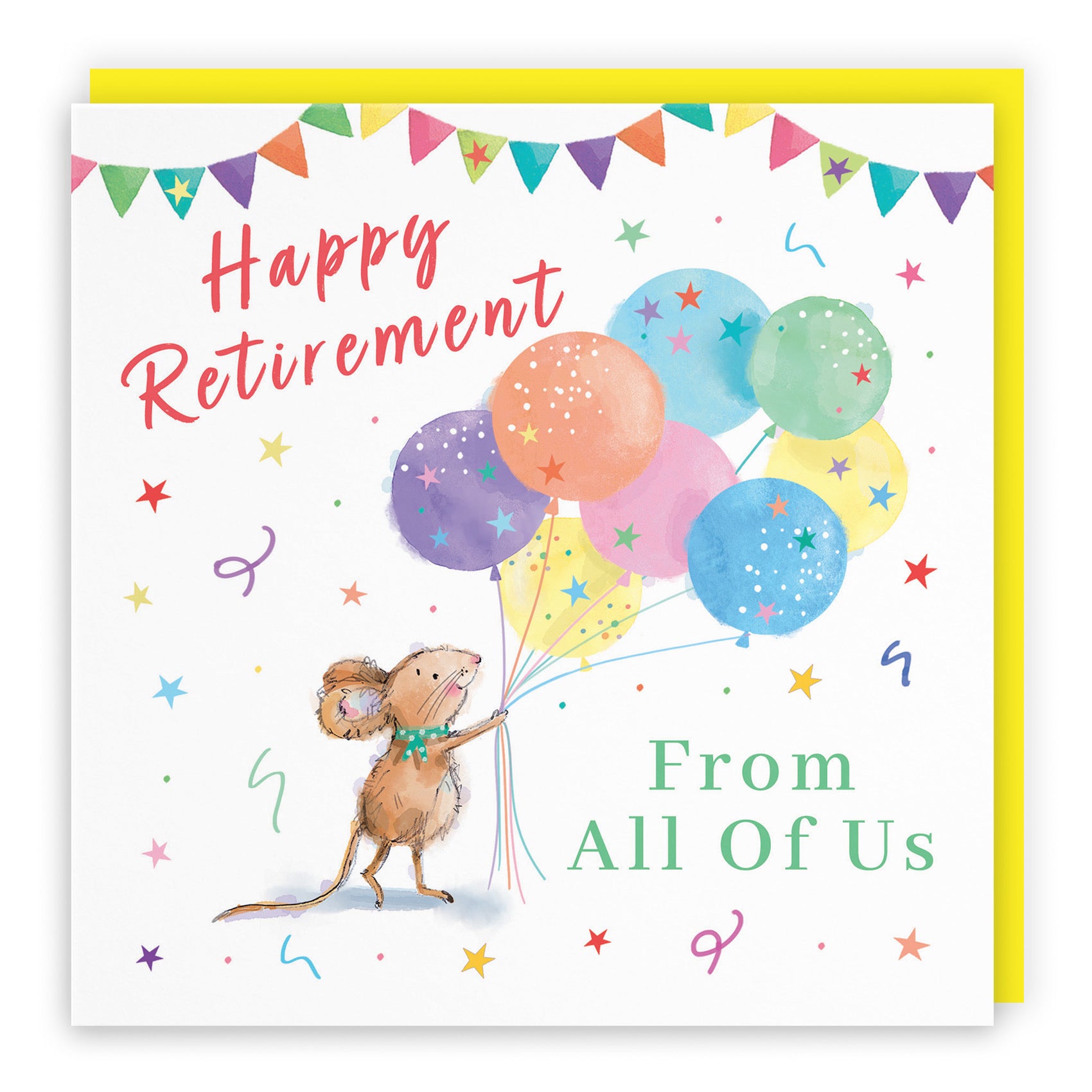 From All Of Us Retirement Card Colourful Balloons Little Whiskers - Default Title (SN00577)