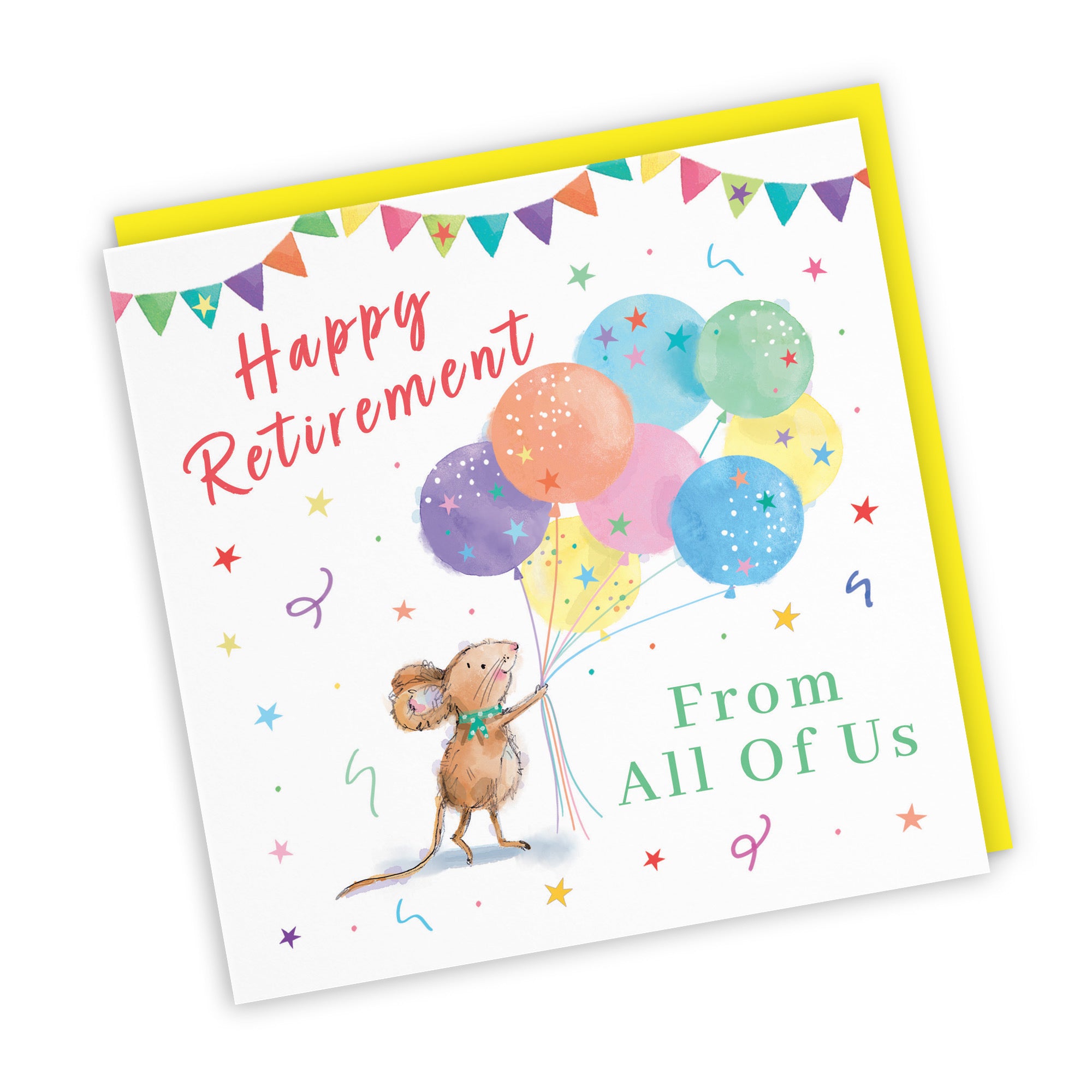 From All Of Us Retirement Card Colourful Balloons Little Whiskers - Default Title (SN00577)