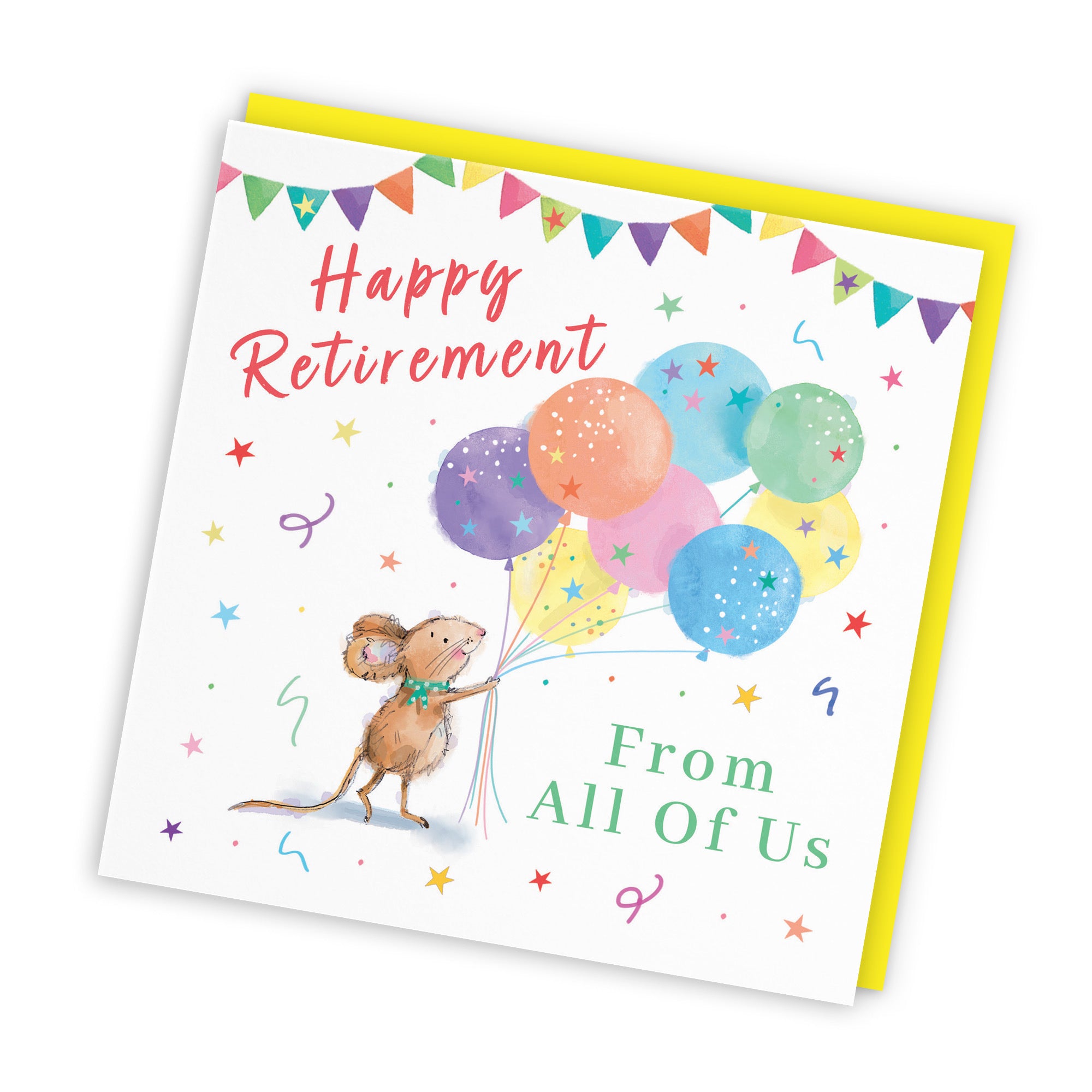 From All Of Us Retirement Card Colourful Balloons Little Whiskers - Default Title (SN00577)