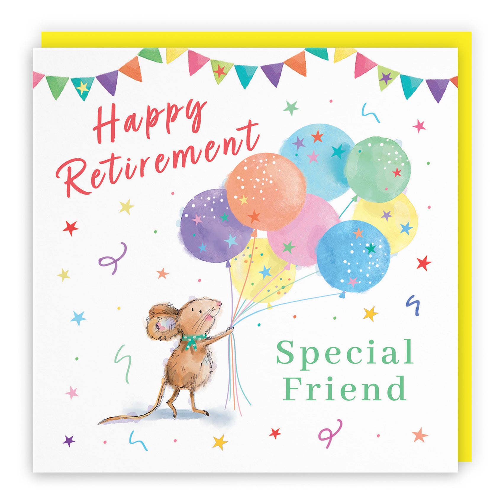 Friend Retirement Card Colourful Balloons Little Whiskers - Default Title (SN00578)