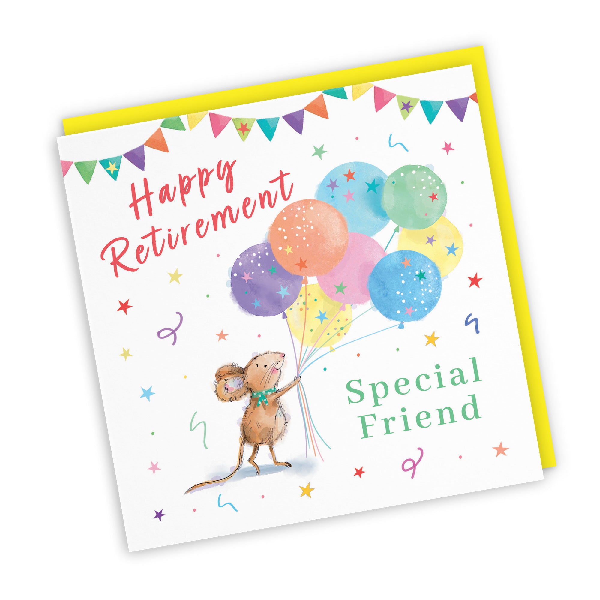 Friend Retirement Card Colourful Balloons Little Whiskers - Default Title (SN00578)