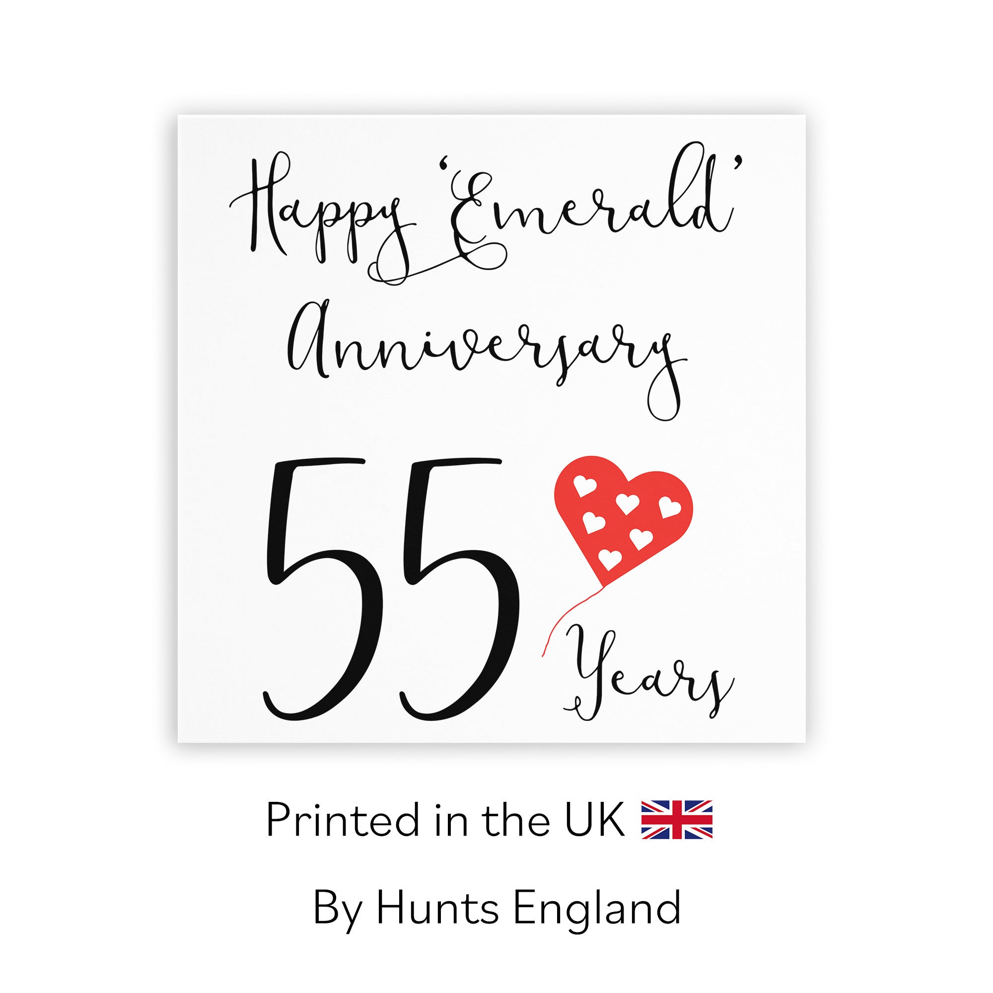 55th Anniversary Card Emerald Red Heart - Default Title (TH02047)