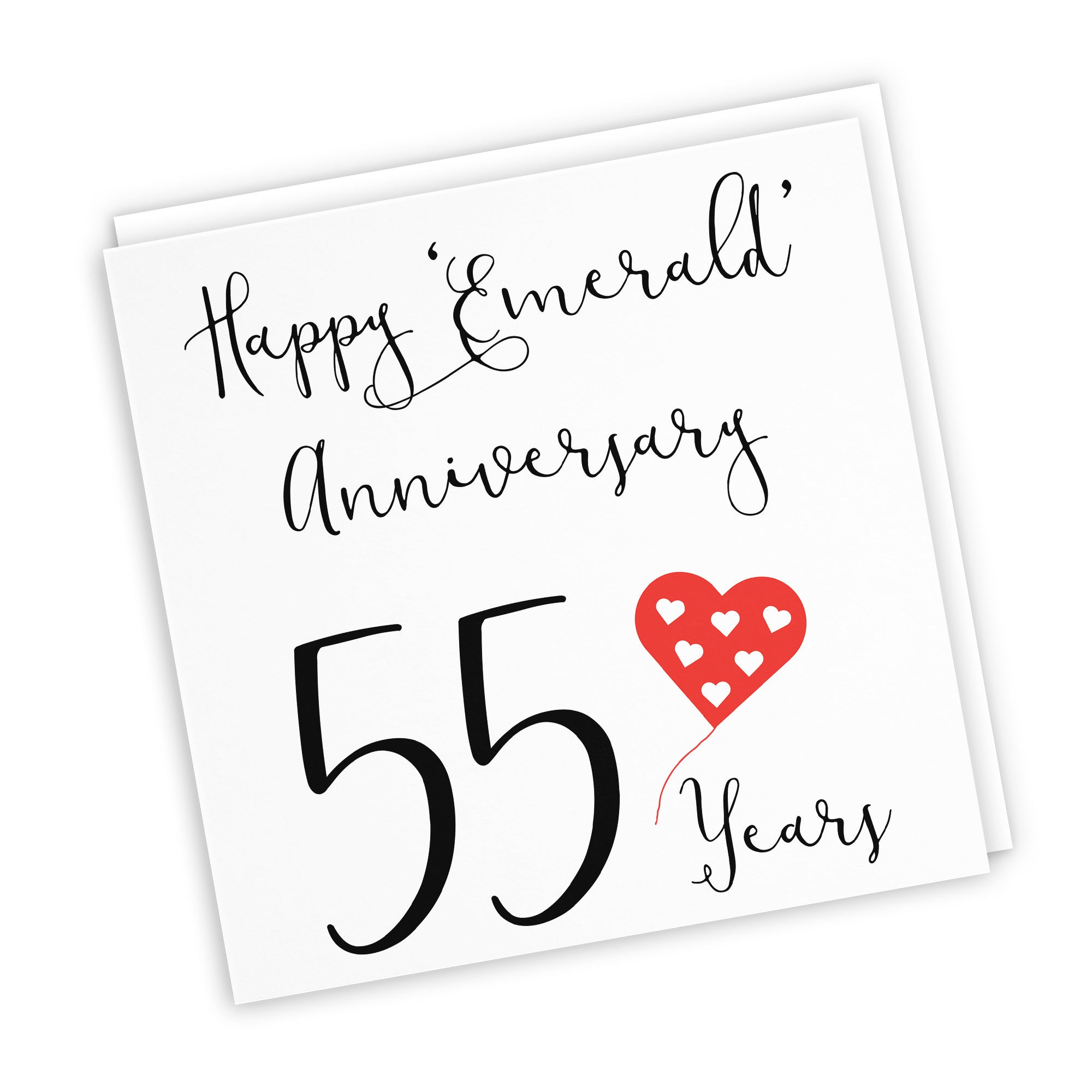 55th Anniversary Card Emerald Red Heart - Default Title (TH02047)