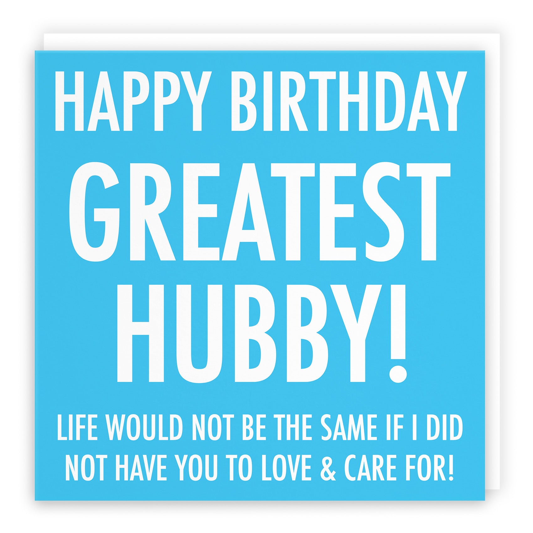 Hubby Birthday Card To Love & Care For Urban Colour - Default Title (TH02055)