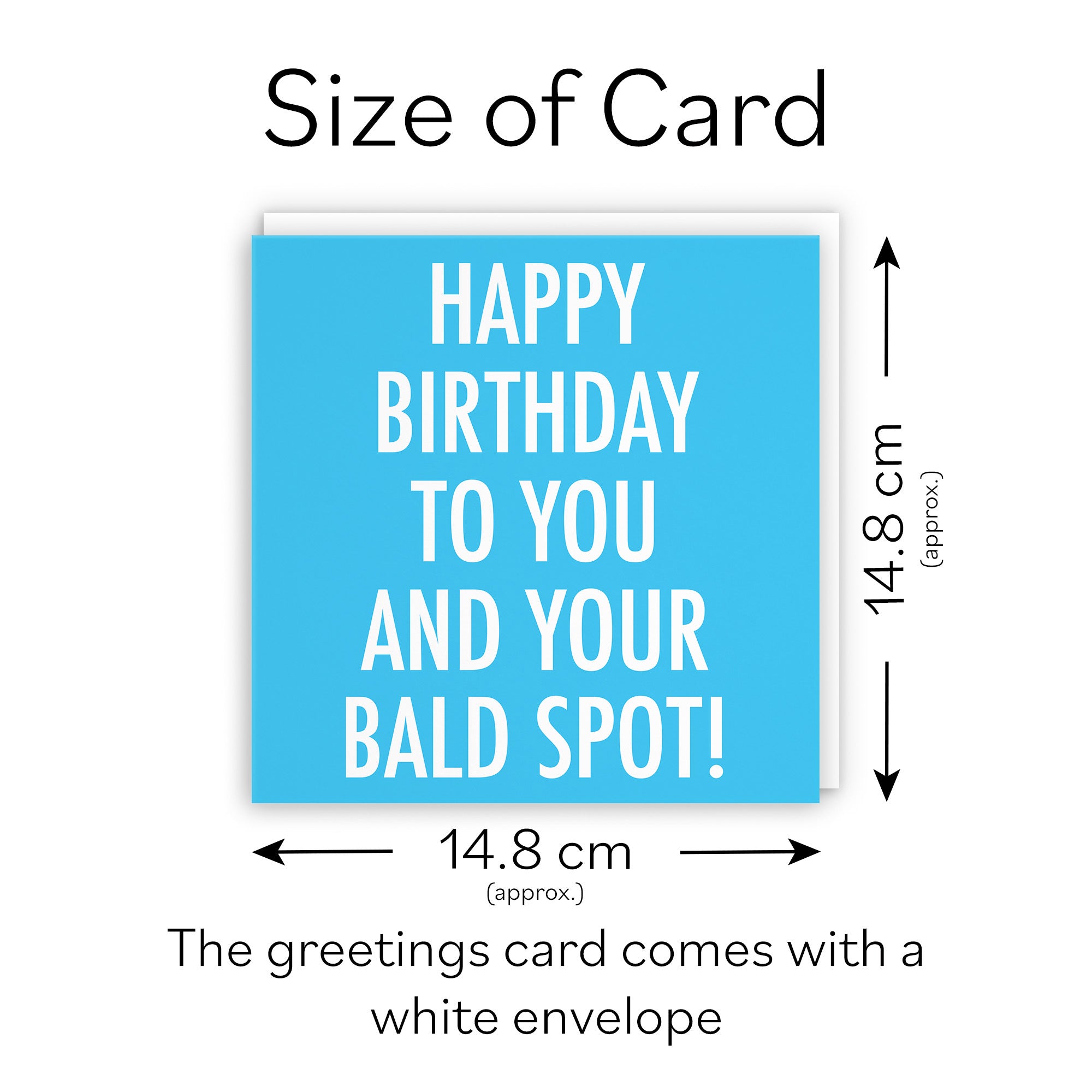 Bald Spot Funny Rude Birthday Card Urban Colour - Default Title (TH02061)