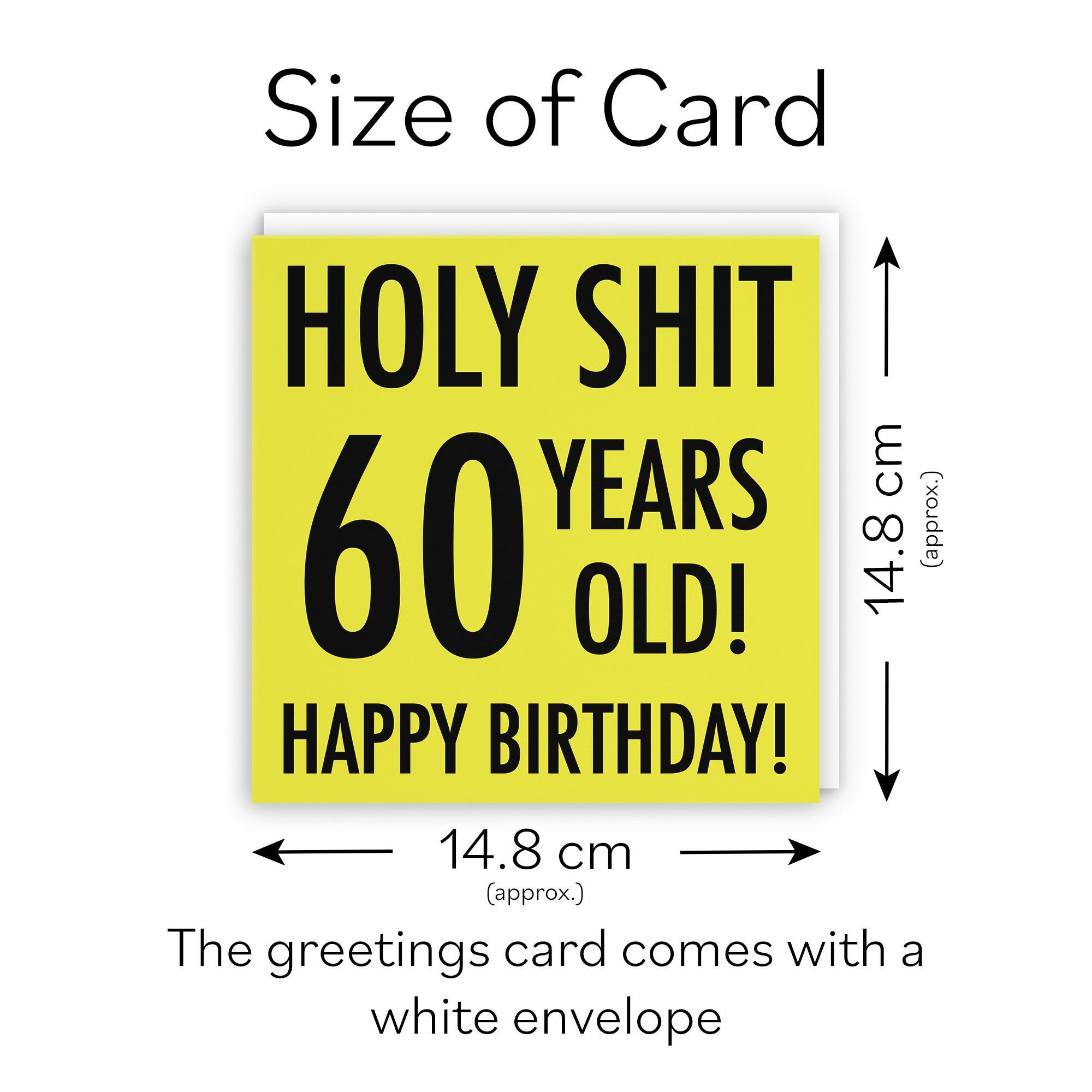 60th Birthday Card Holy Shit Urban Colour - Default Title (TH02077)