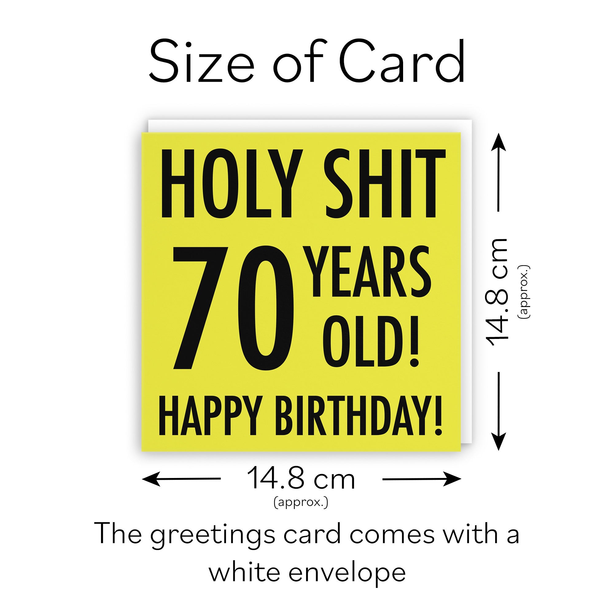 70th Birthday Card Holy Shit Urban Colour - Default Title (TH02078)