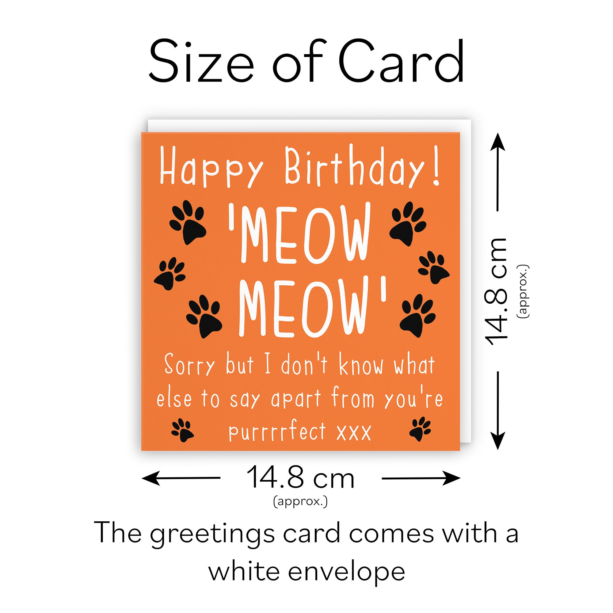Birthday Card From The Cat Purrrrfect Urban Colour - Default Title (TH02105)