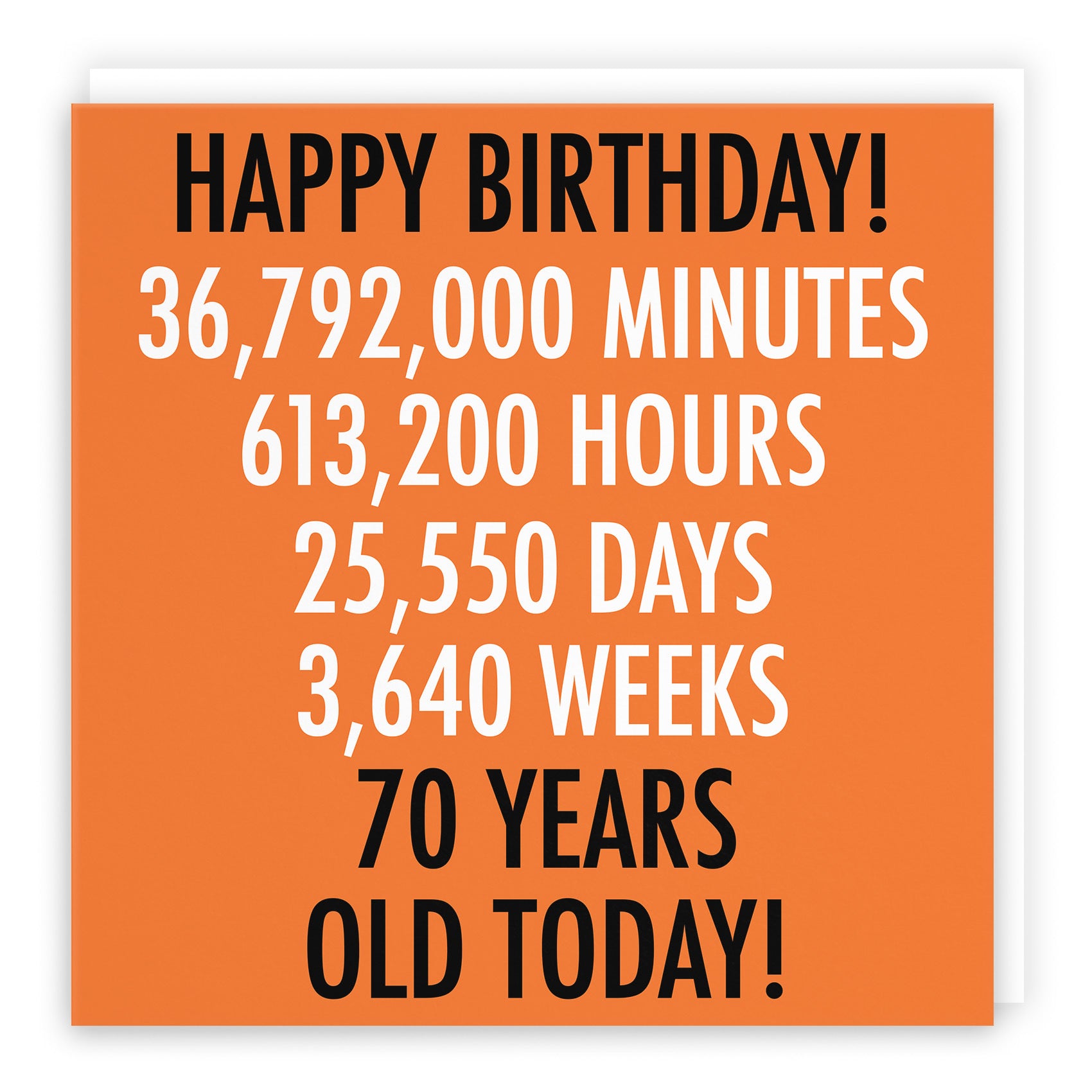 70th Birthday Card Urban Colour - Default Title (TH02108)