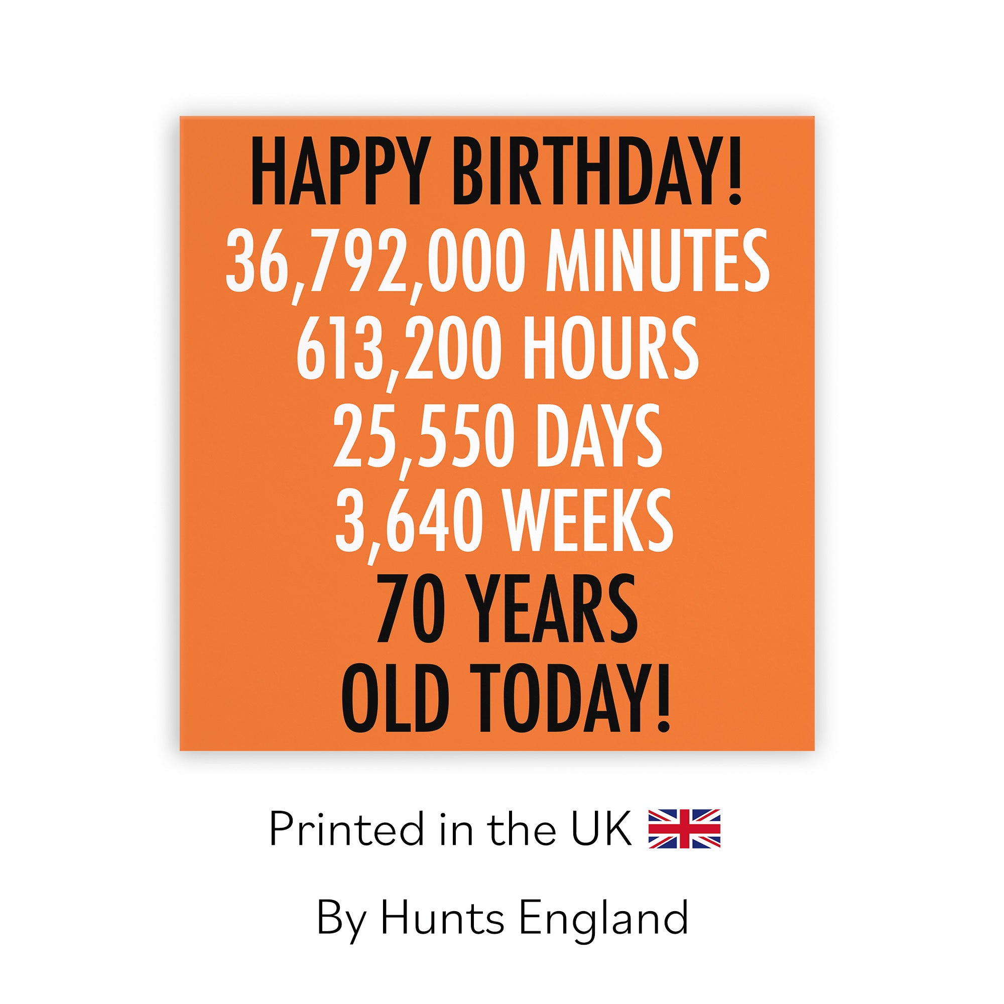 70th Birthday Card Urban Colour - Default Title (TH02108)
