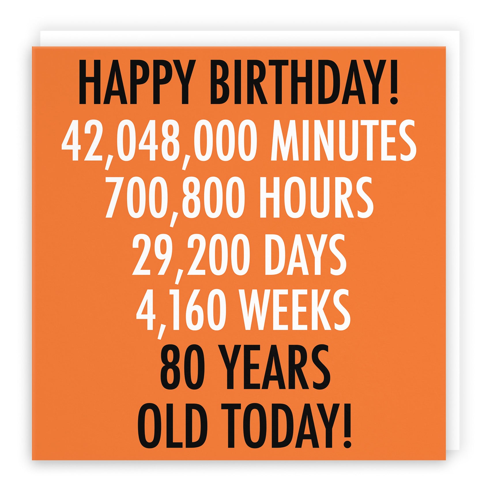 80th Birthday Card Urban Colour - Default Title (TH02109)