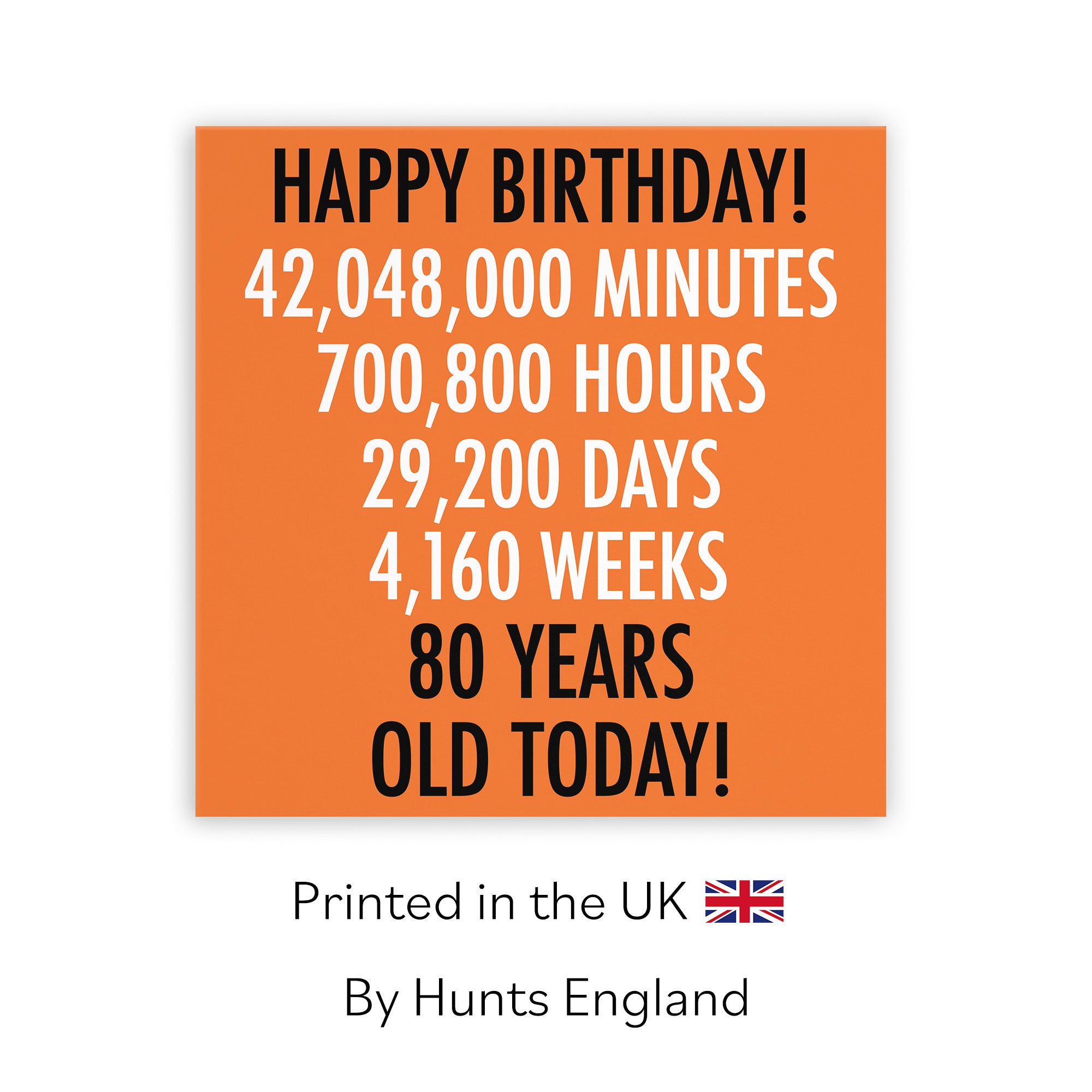 80th Birthday Card Urban Colour - Default Title (TH02109)