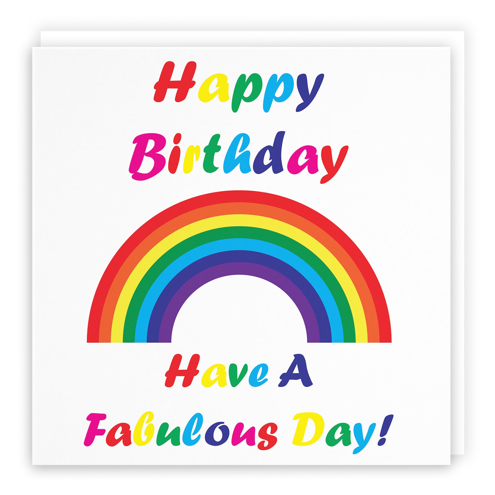 Birthday Card Colourful Rainbow - Default Title (TH02139)