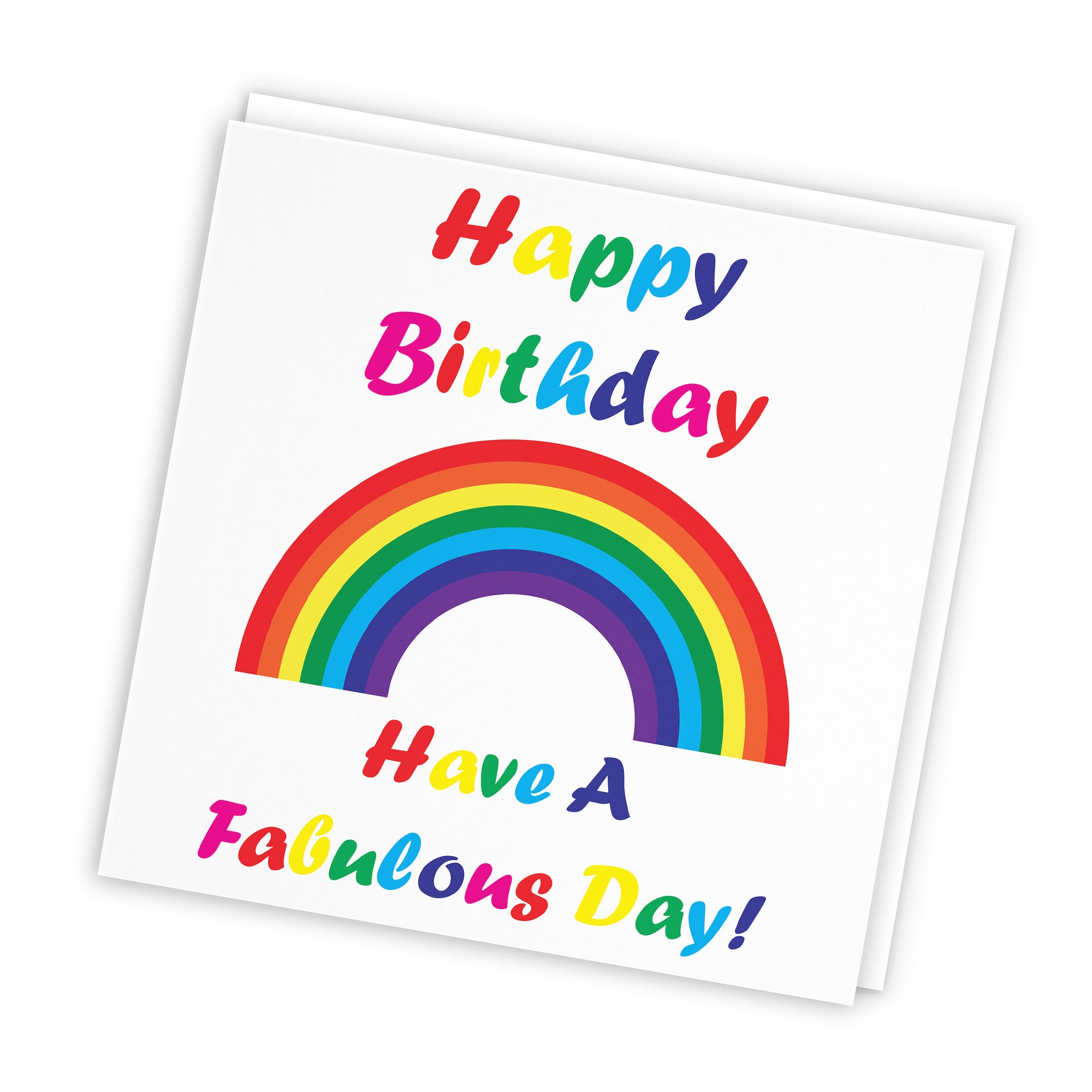 Birthday Card Colourful Rainbow - Default Title (TH02139)
