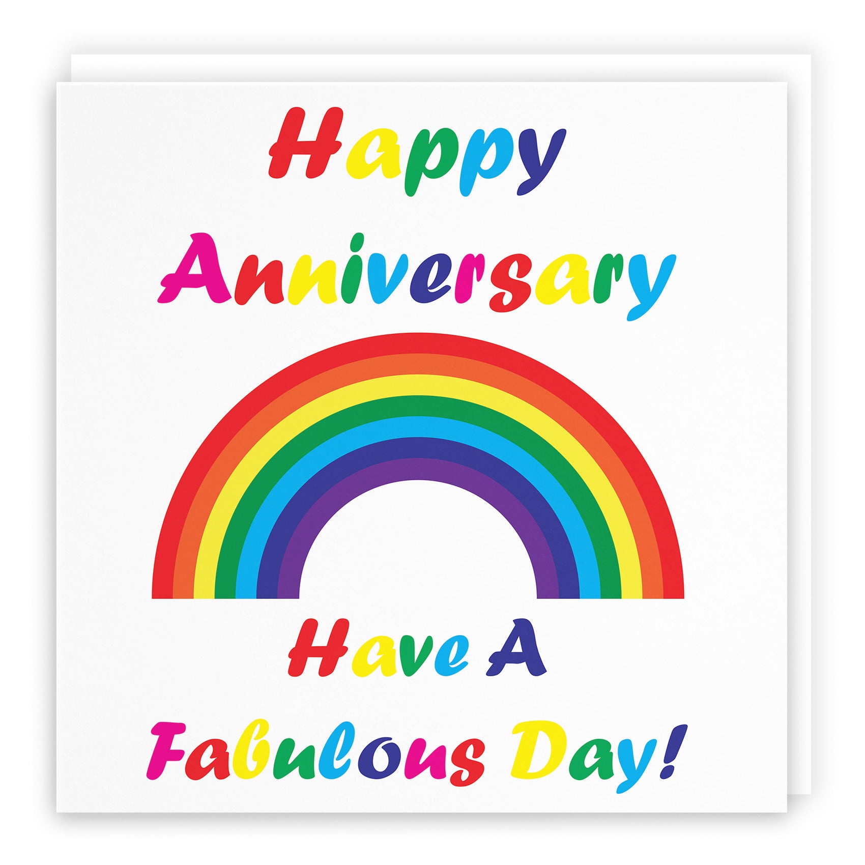 LGBT Same Sex Anniversary Card Rainbow - Default Title (TH02141)