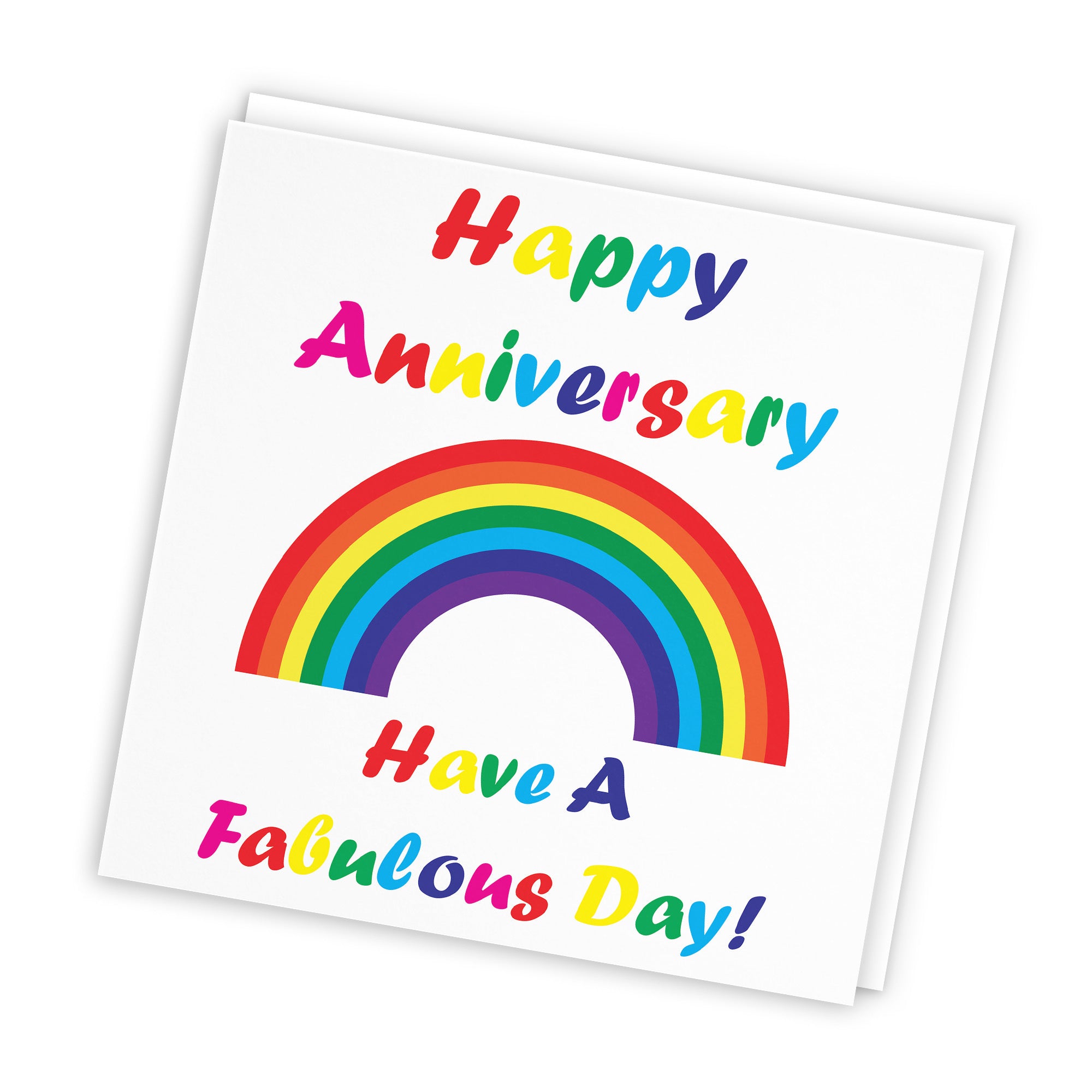LGBT Same Sex Anniversary Card Rainbow - Default Title (TH02141)