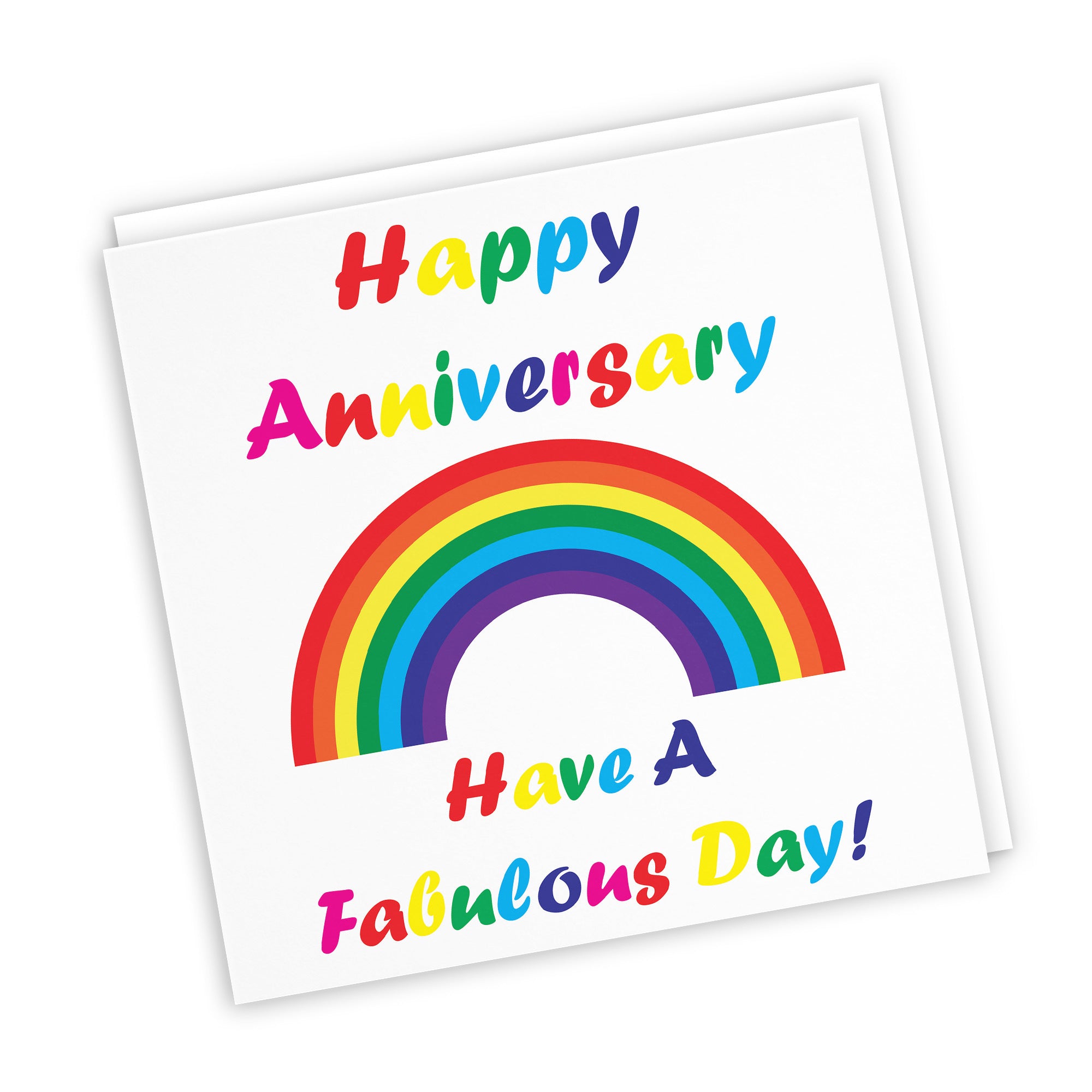 LGBT Same Sex Anniversary Card Rainbow - Default Title (TH02141)