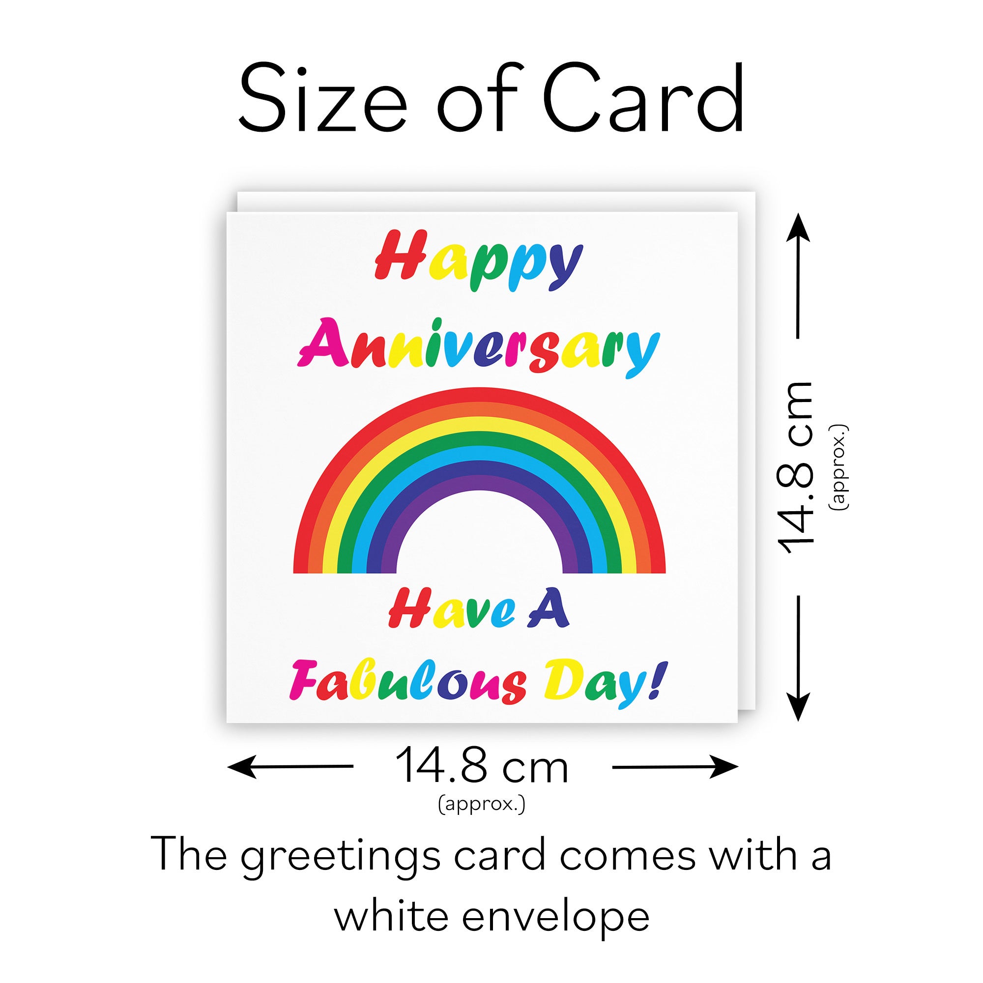 LGBT Same Sex Anniversary Card Rainbow - Default Title (TH02141)