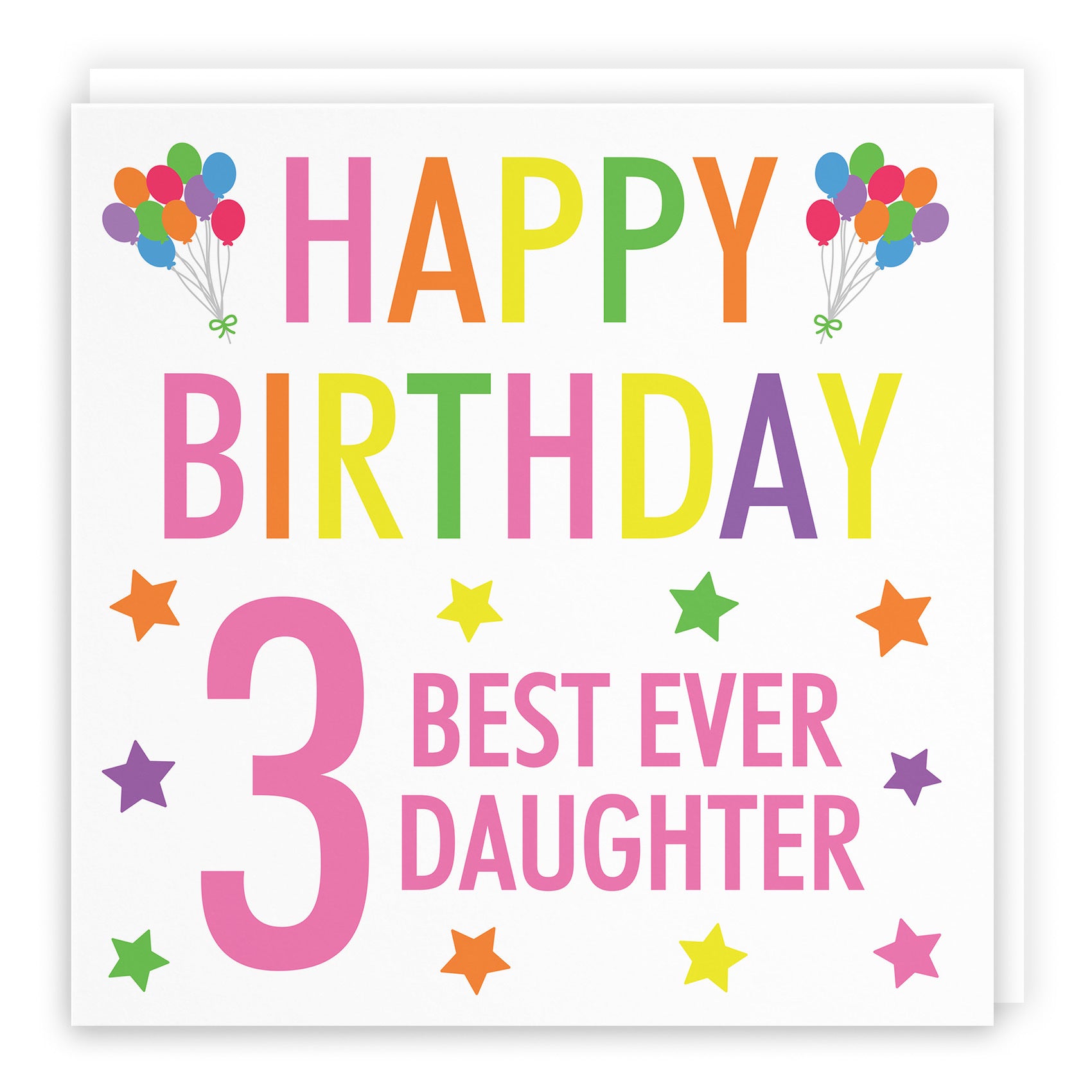 3rd Daughter Birthday Card Colourful - Default Title (TH02143)