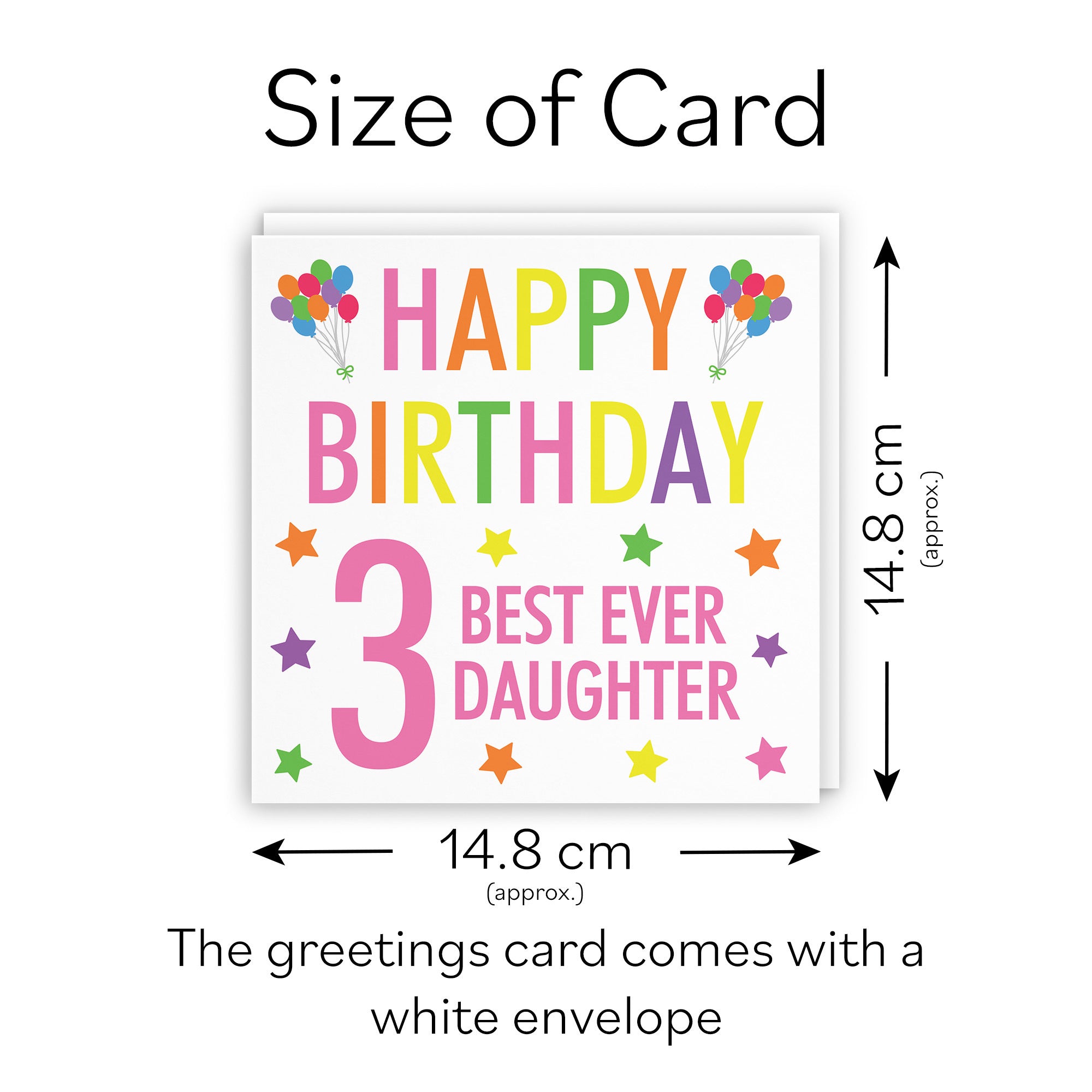 3rd Daughter Birthday Card Colourful - Default Title (TH02143)