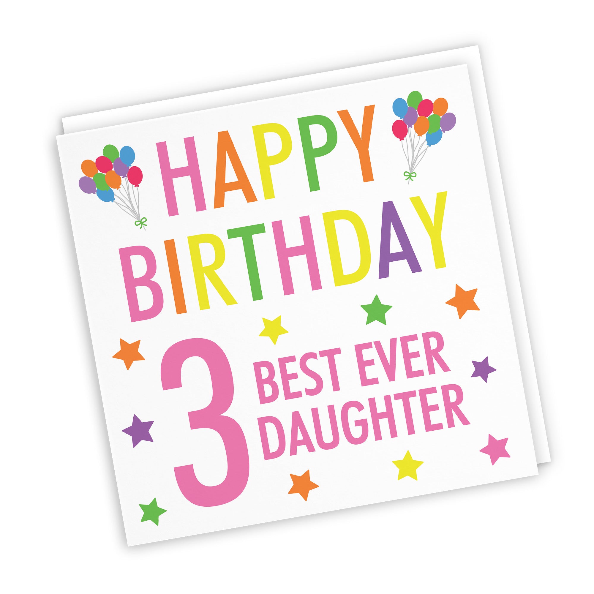 3rd Daughter Birthday Card Colourful - Default Title (TH02143)