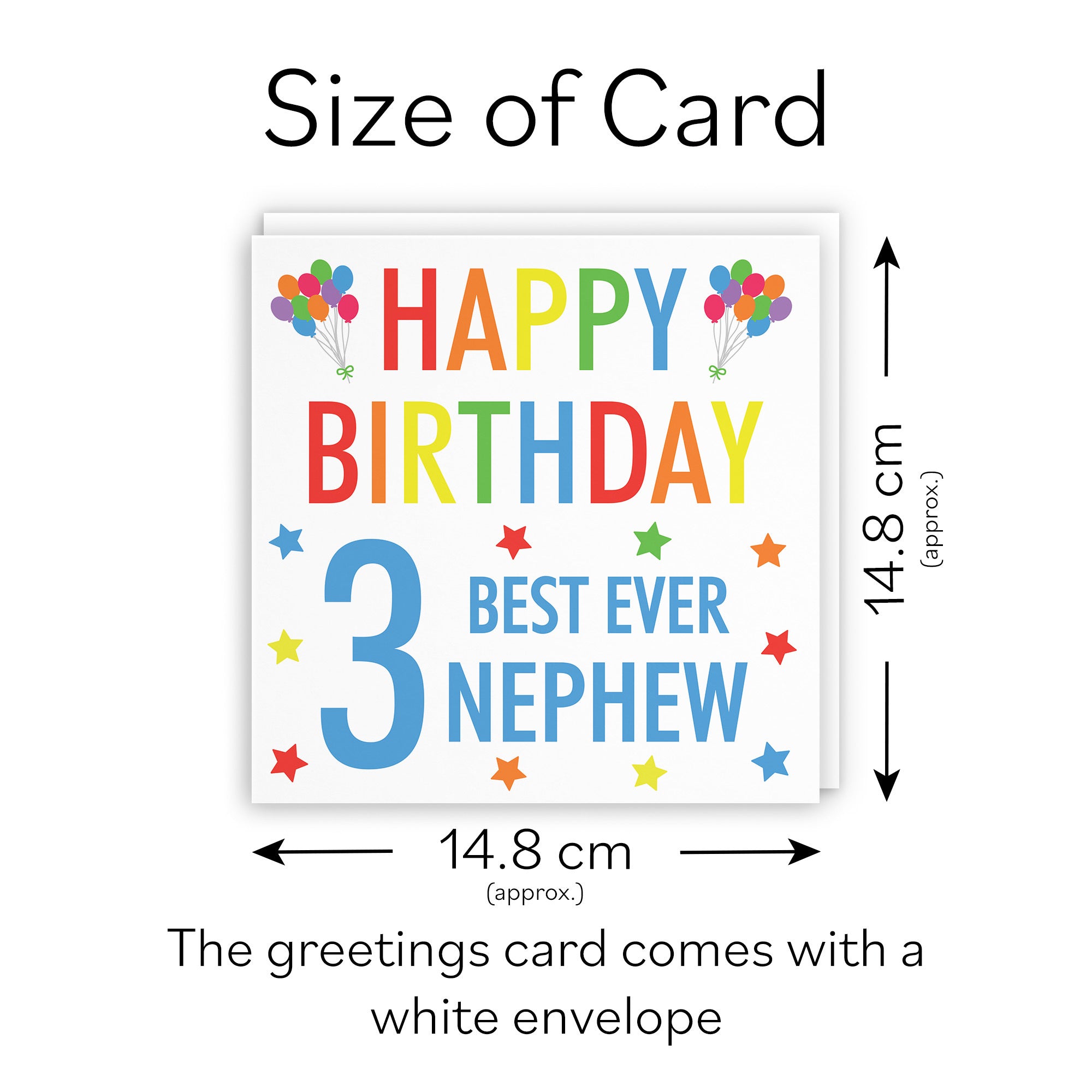 3rd Nephew Birthday Card Colourful - Default Title (TH02144)