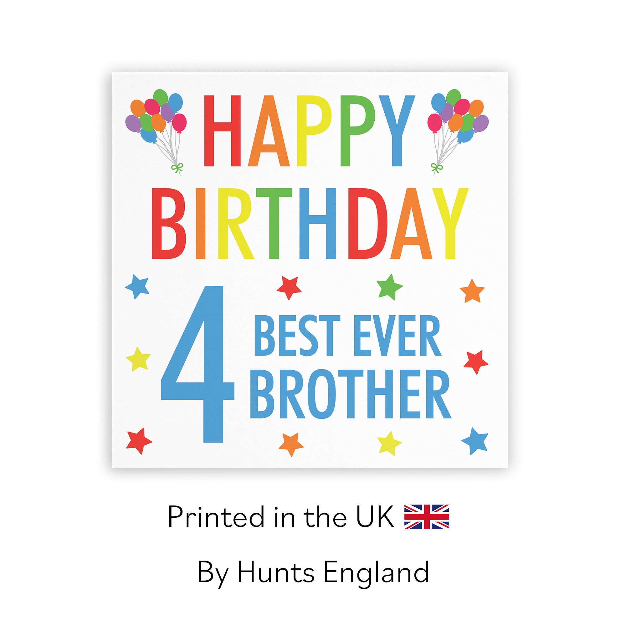 4th Brother Birthday Card Colourful - Default Title (TH02145)