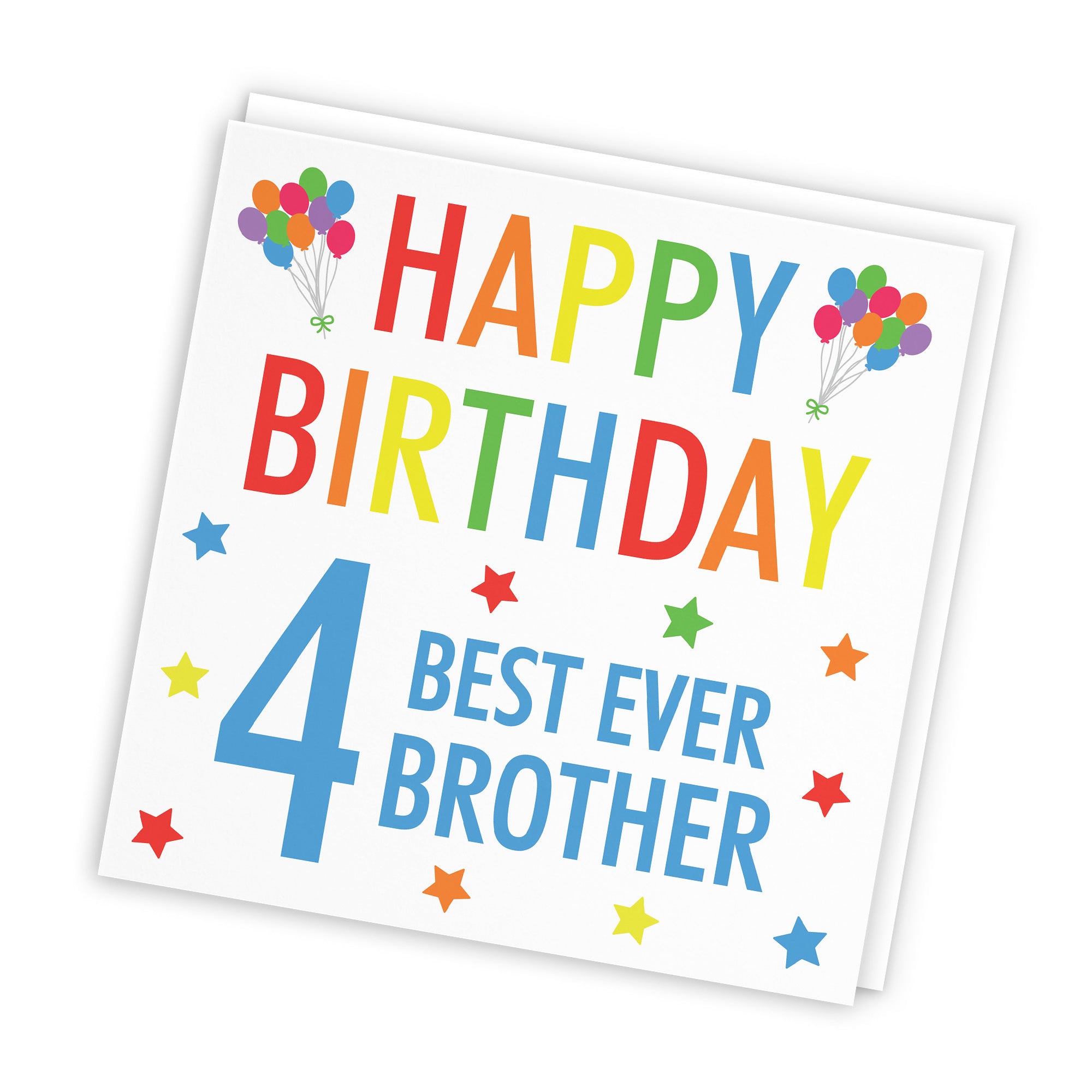 4th Brother Birthday Card Colourful - Default Title (TH02145)
