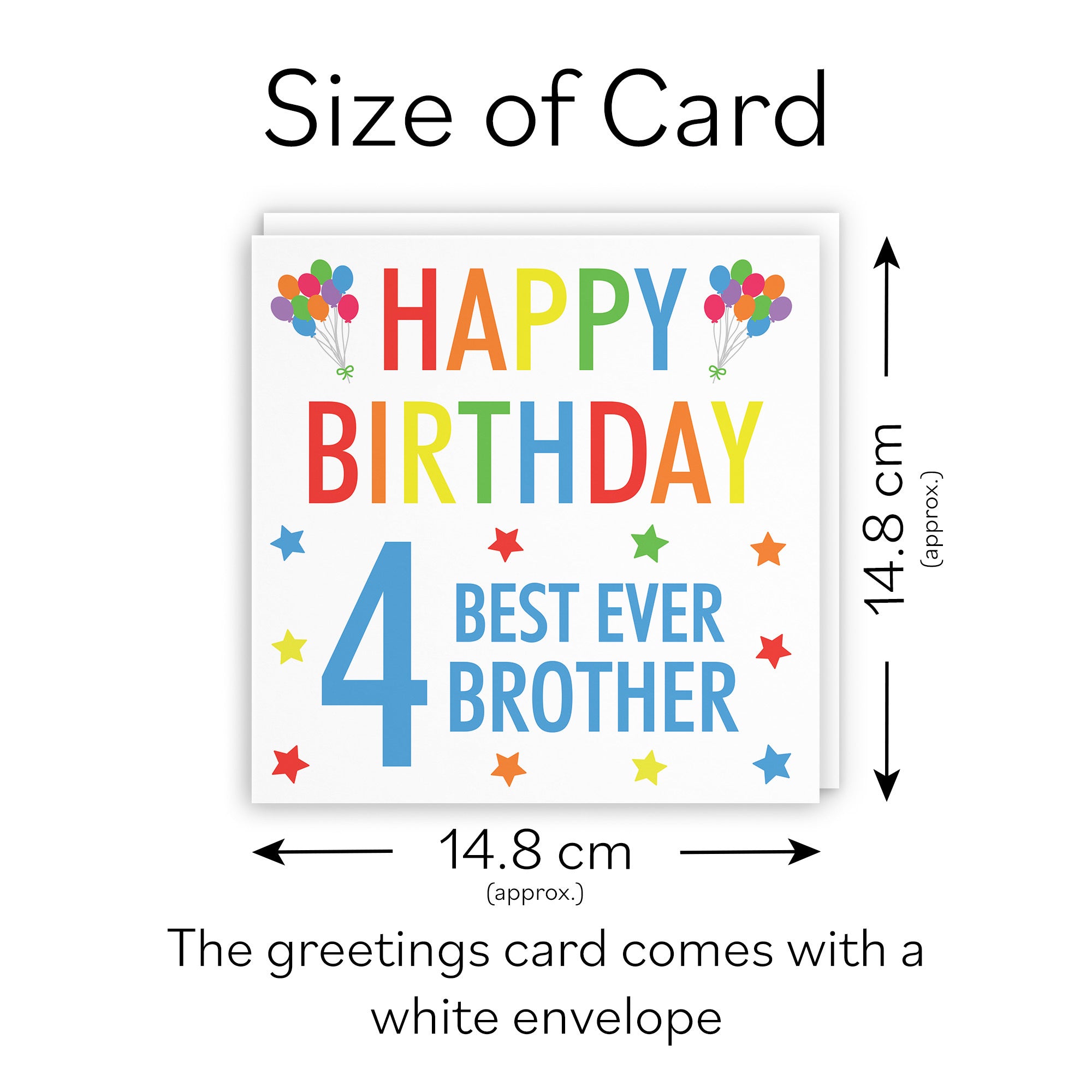 4th Brother Birthday Card Colourful - Default Title (TH02145)