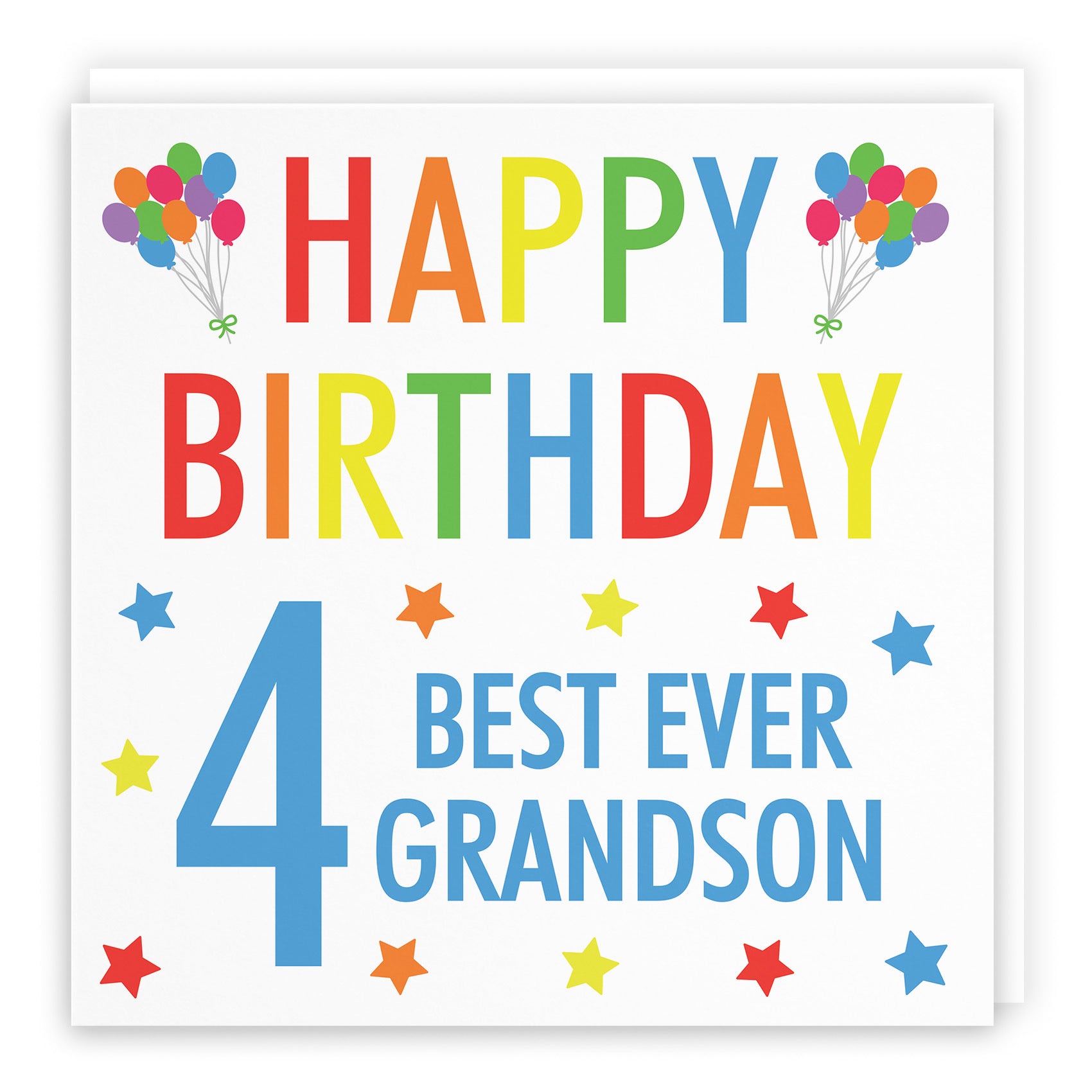 4th Grandson Birthday Card Colourful - Default Title (TH02147)