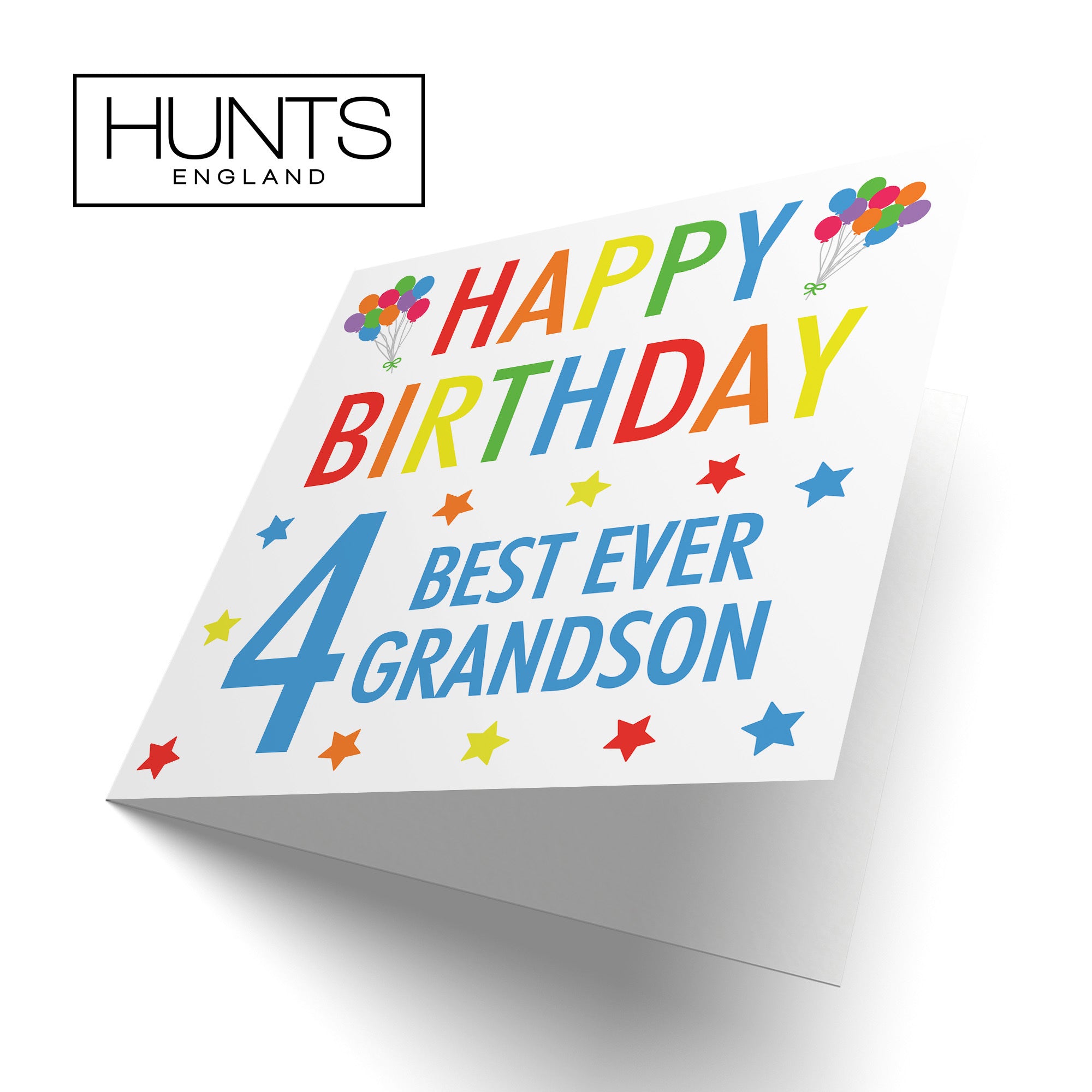4th Grandson Birthday Card Colourful - Default Title (TH02147)