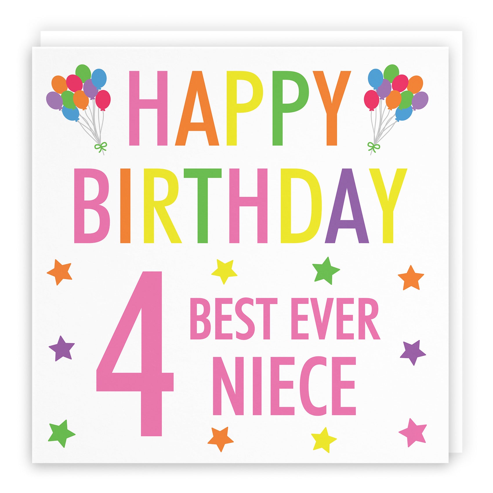 4th Niece Birthday Card Colourful - Default Title (TH02148)