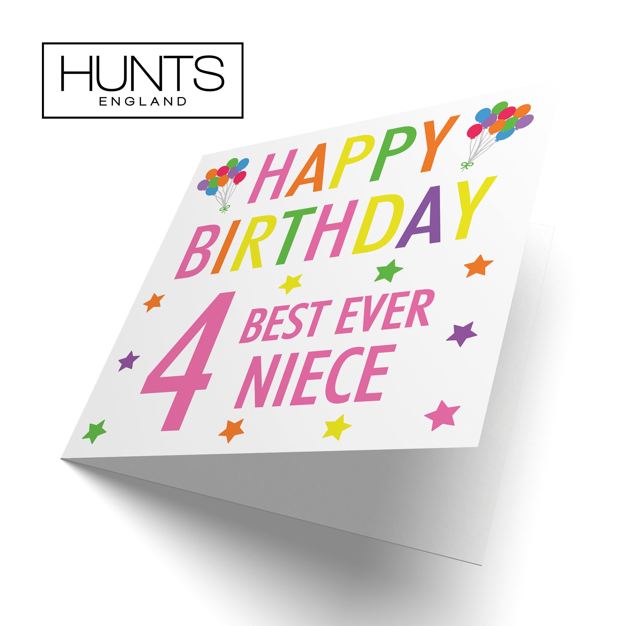 4th Niece Birthday Card Colourful - Default Title (TH02148)