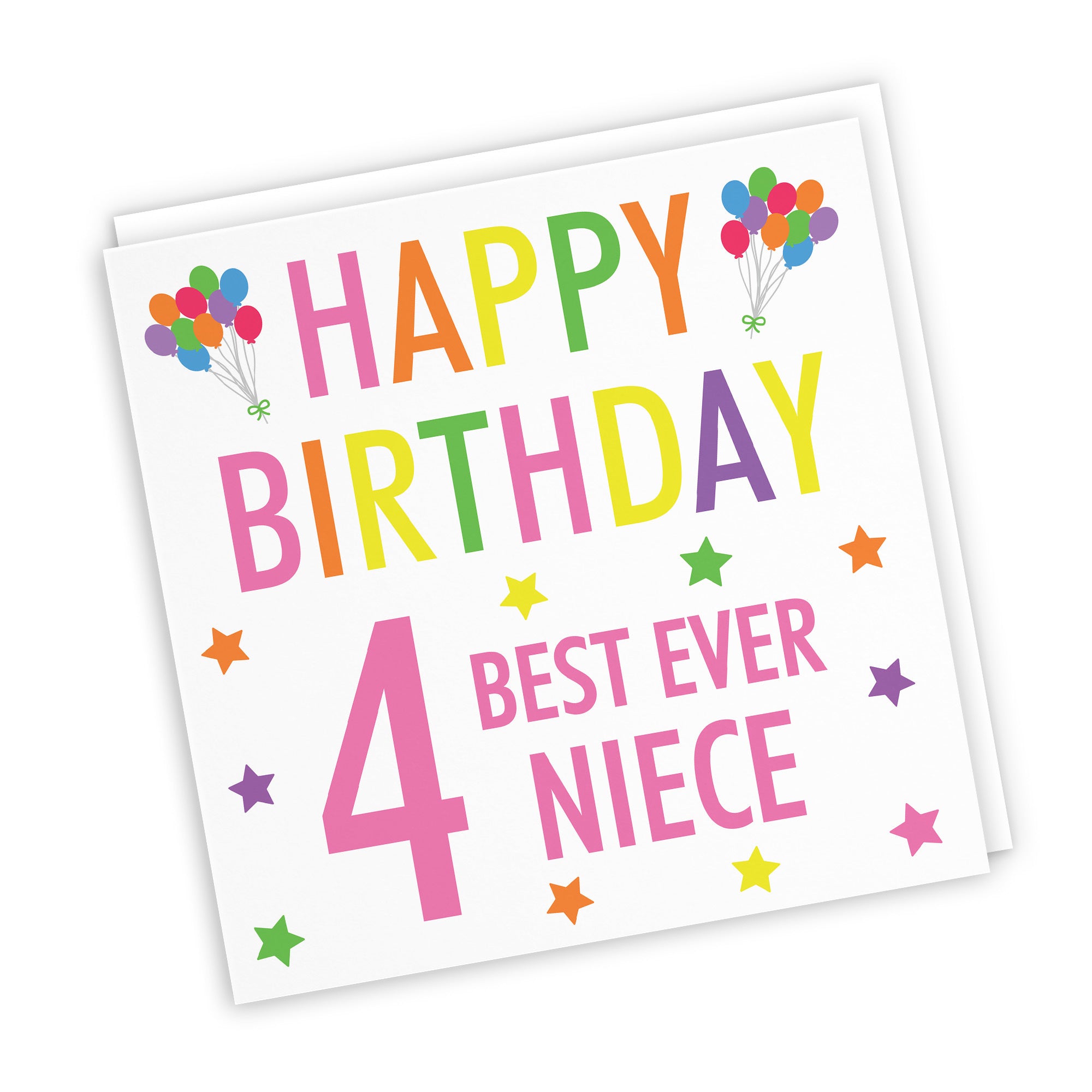 4th Niece Birthday Card Colourful - Default Title (TH02148)