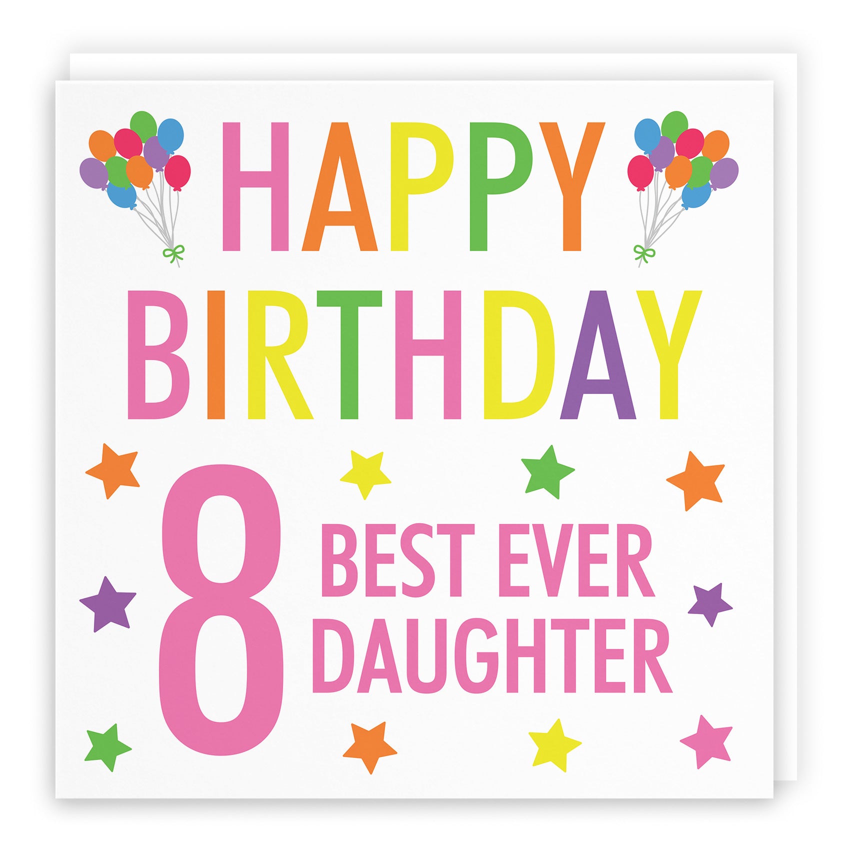 8th Daughter Birthday Card Colourful - Default Title (TH02150)