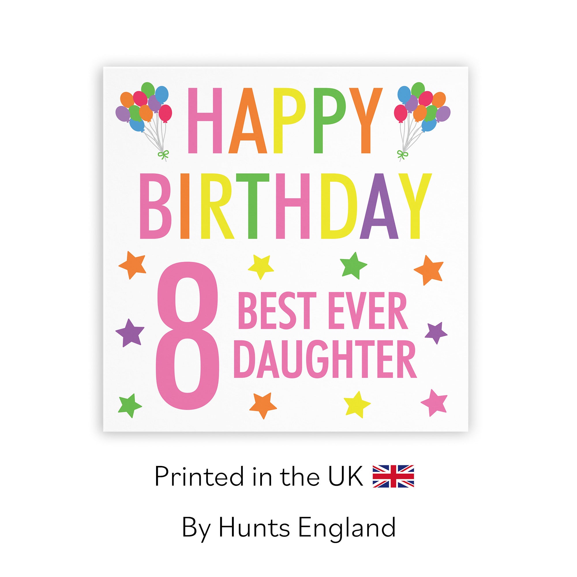 8th Daughter Birthday Card Colourful - Default Title (TH02150)