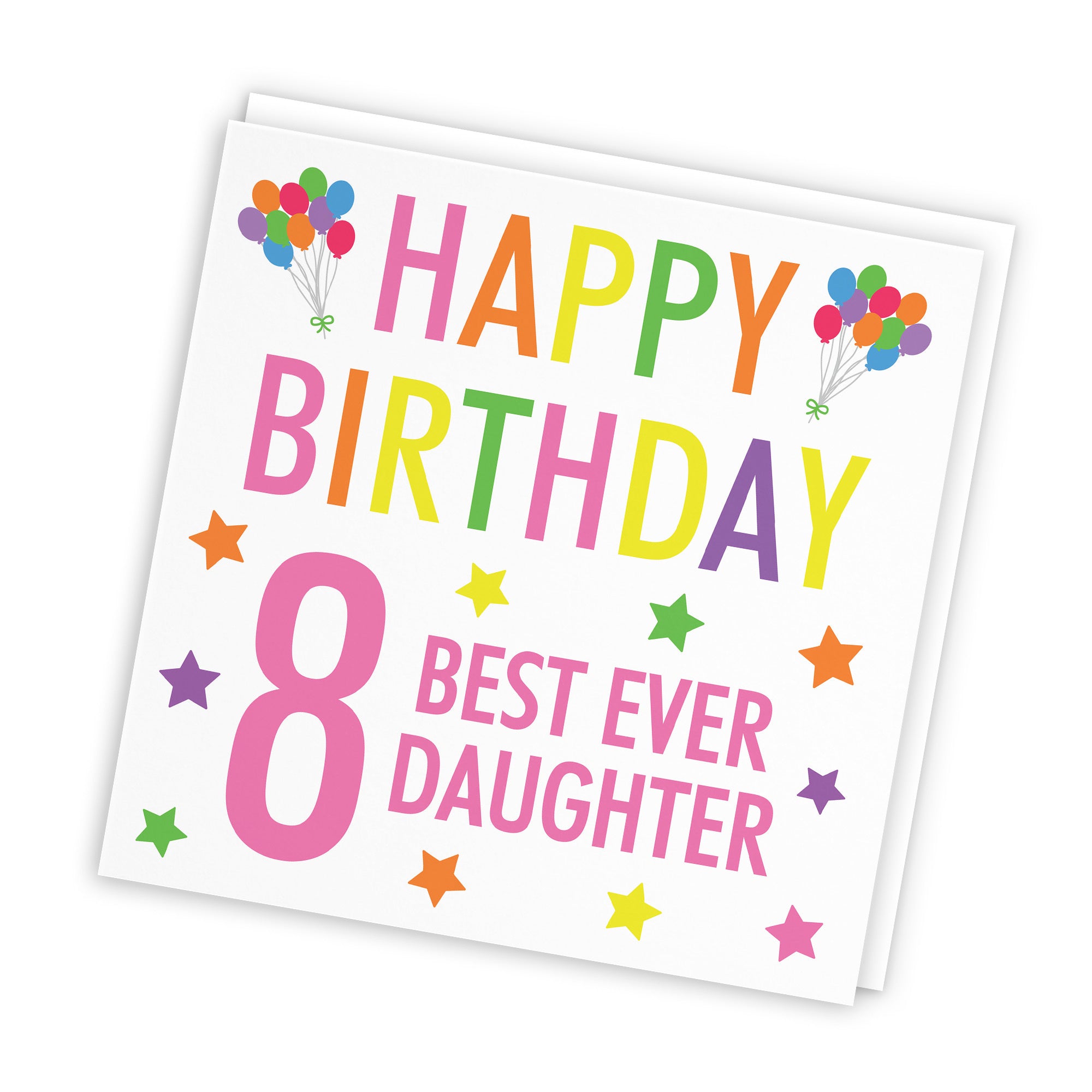 8th Daughter Birthday Card Colourful - Default Title (TH02150)