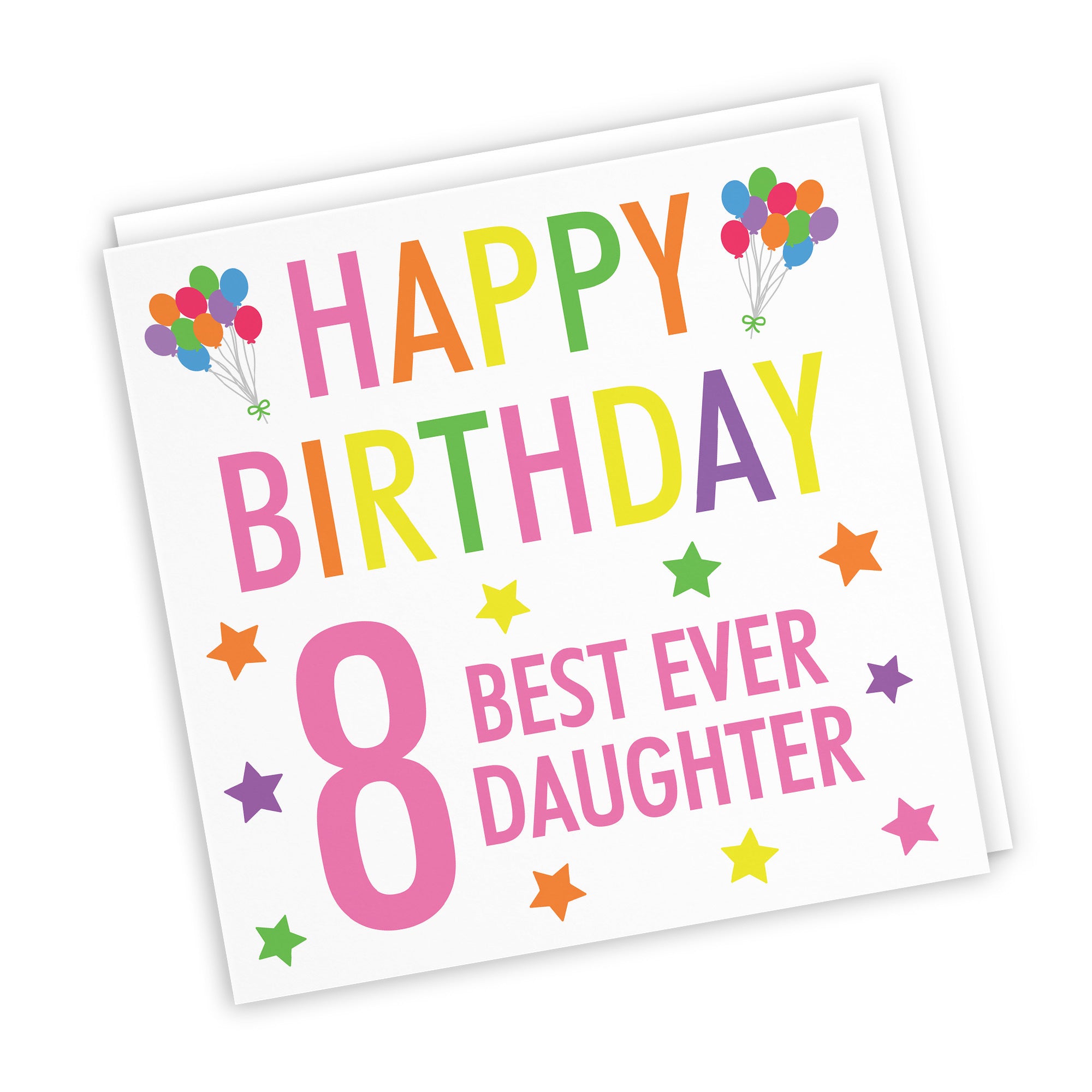 8th Daughter Birthday Card Colourful - Default Title (TH02150)