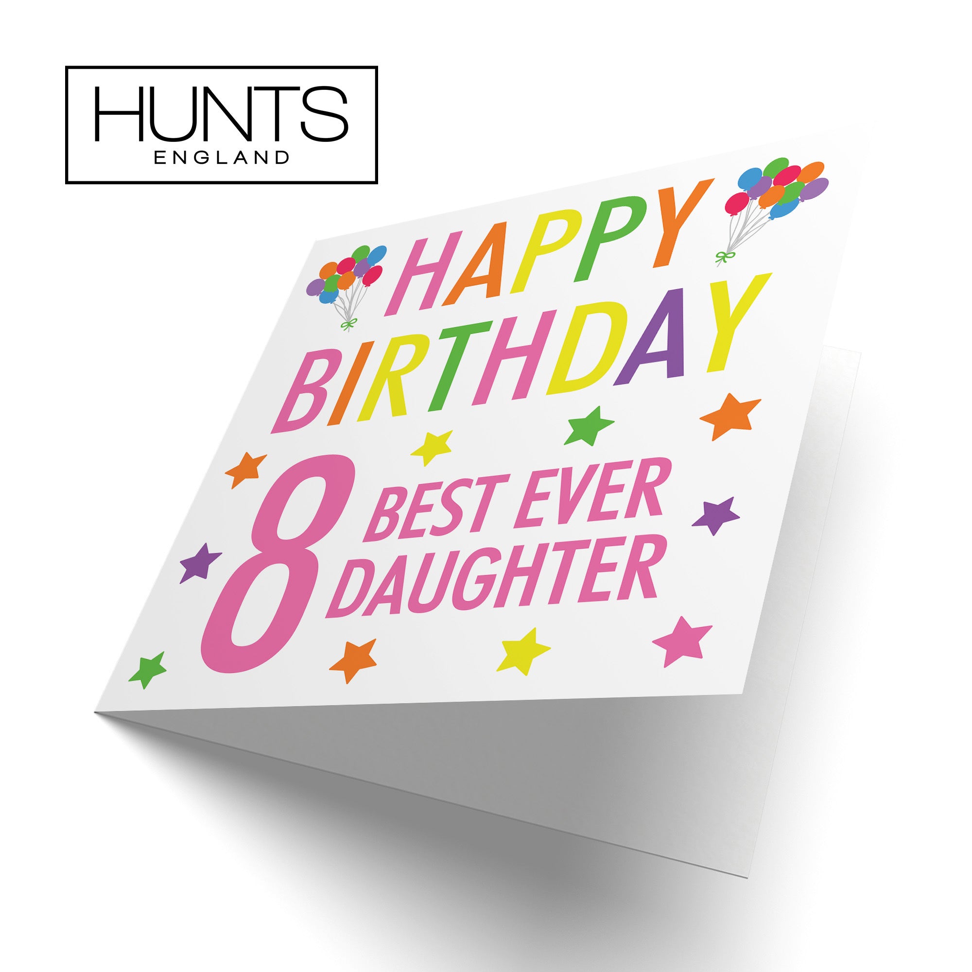 8th Daughter Birthday Card Colourful - Default Title (TH02150)