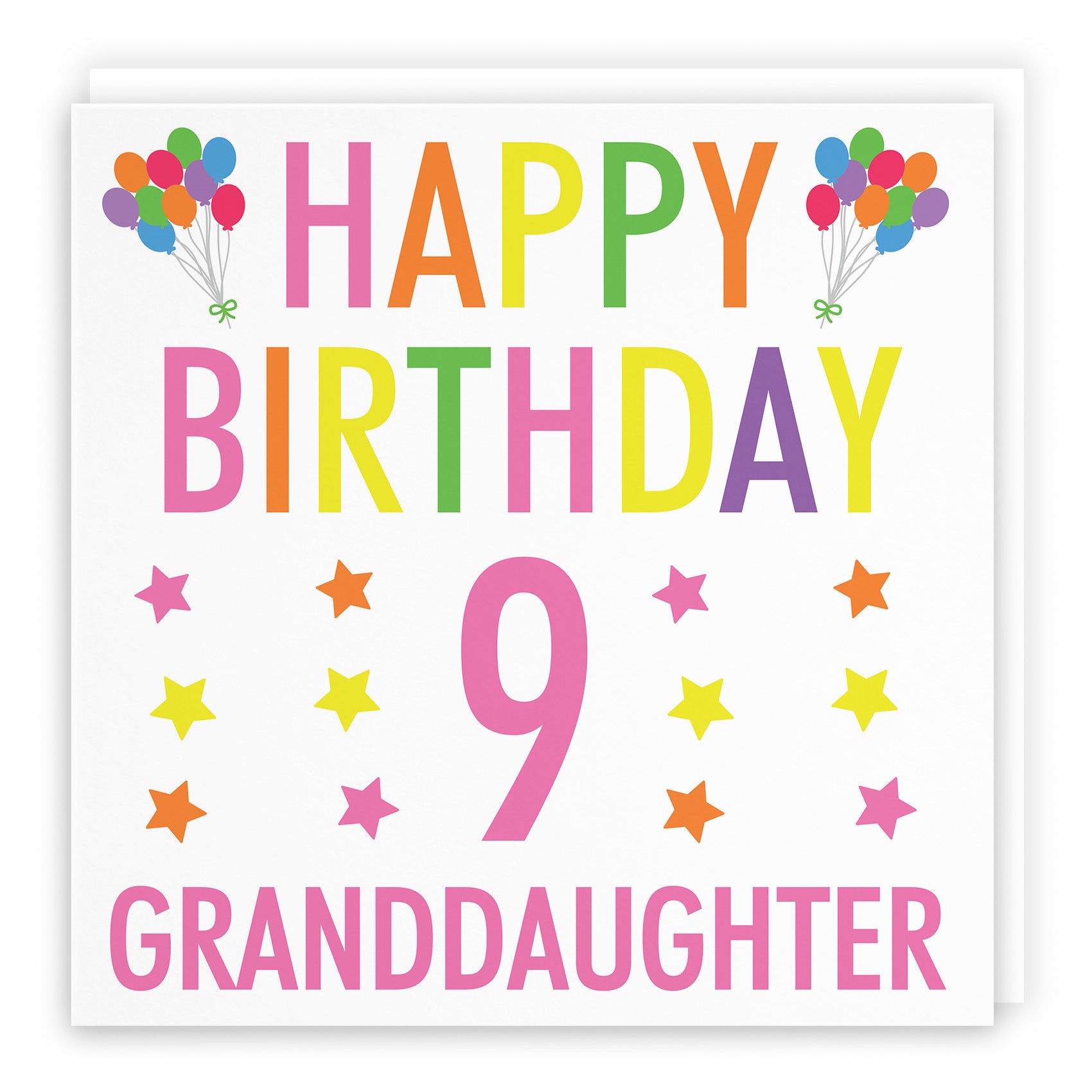 9th Granddaughter Birthday Card Colourful - Default Title (TH02151)