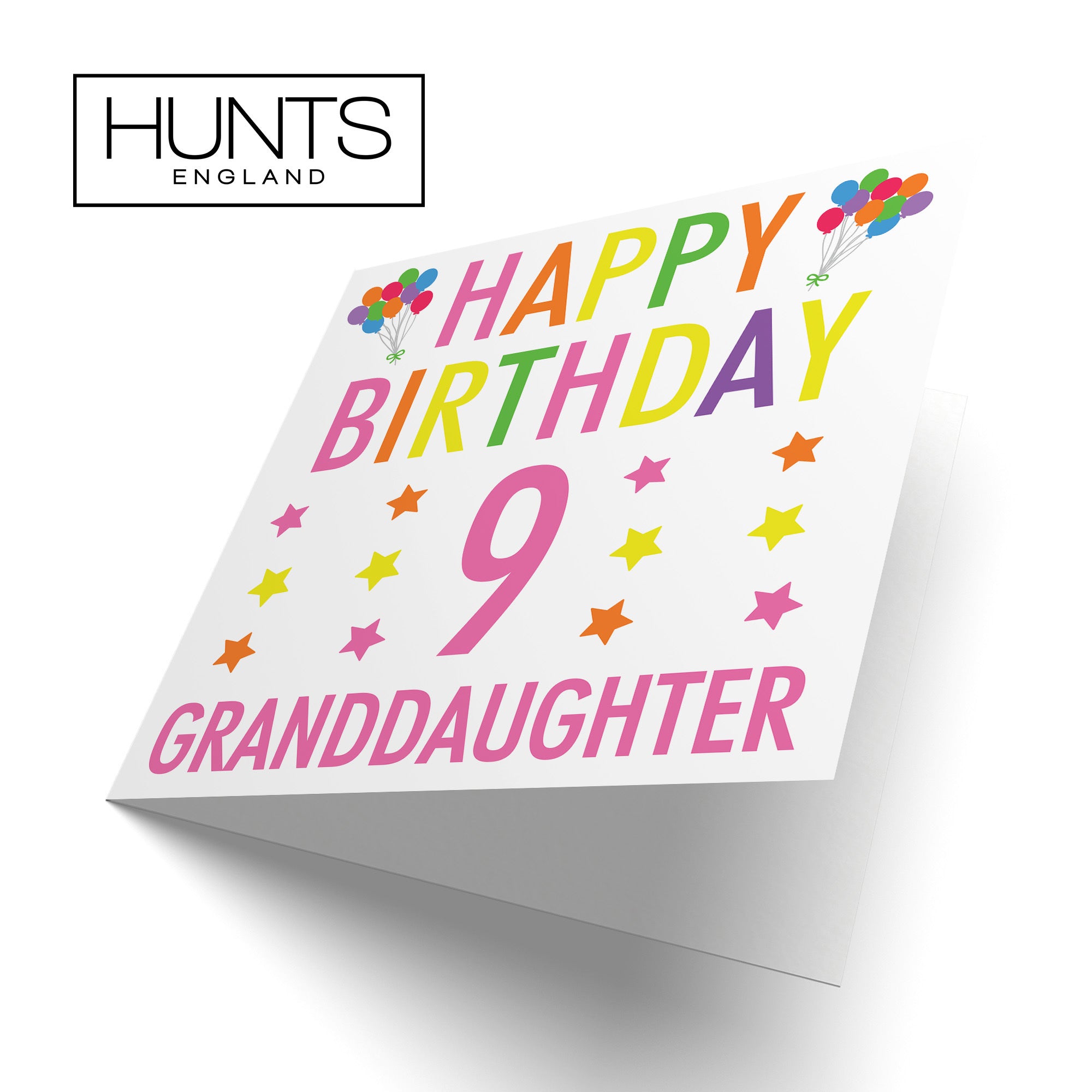 9th Granddaughter Birthday Card Colourful - Default Title (TH02151)