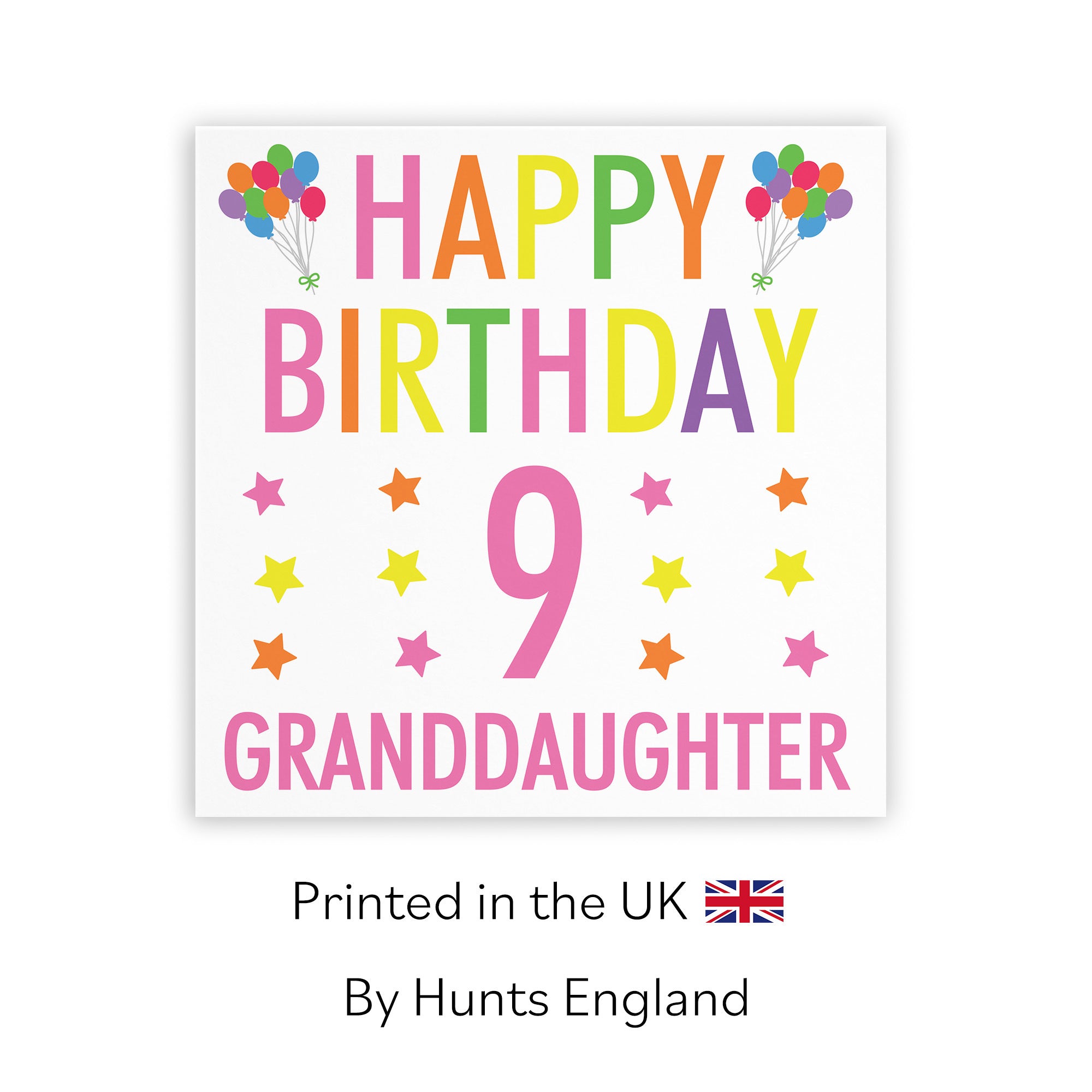 9th Granddaughter Birthday Card Colourful - Default Title (TH02151)