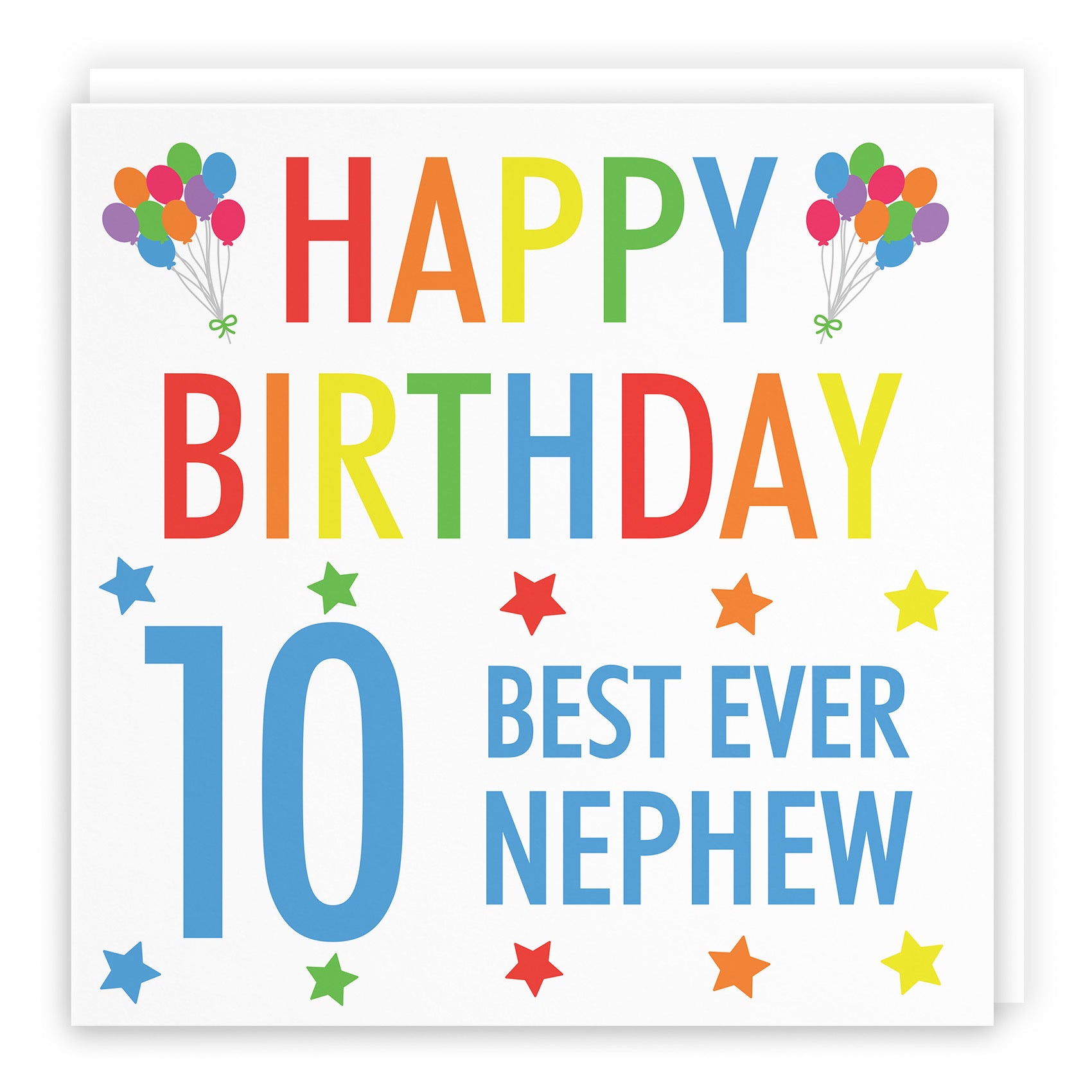 10th Nephew Birthday Card Colourful - Default Title (TH02152)