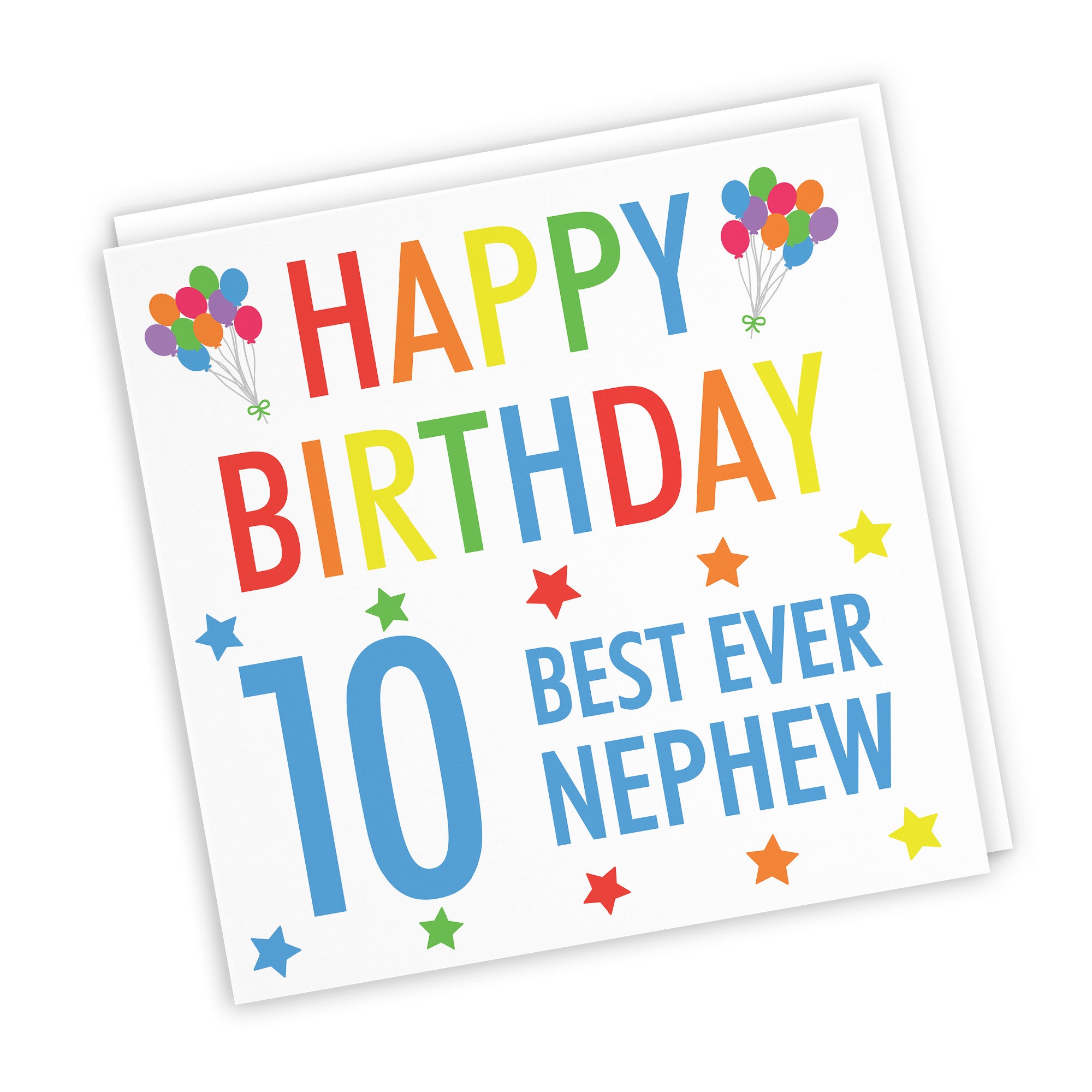 10th Nephew Birthday Card Colourful - Default Title (TH02152)
