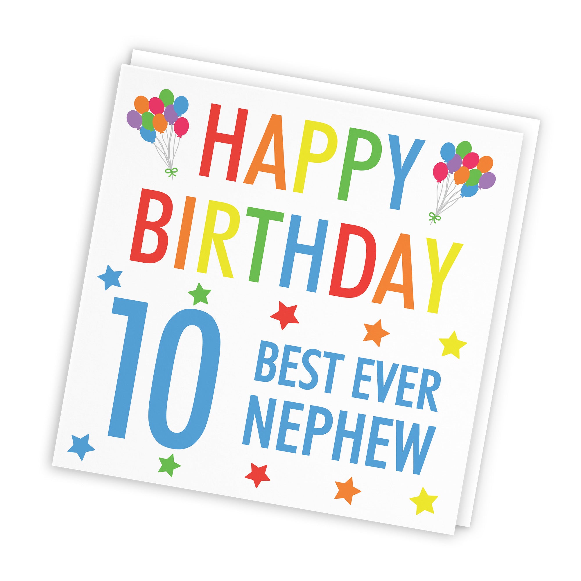 10th Nephew Birthday Card Colourful - Default Title (TH02152)
