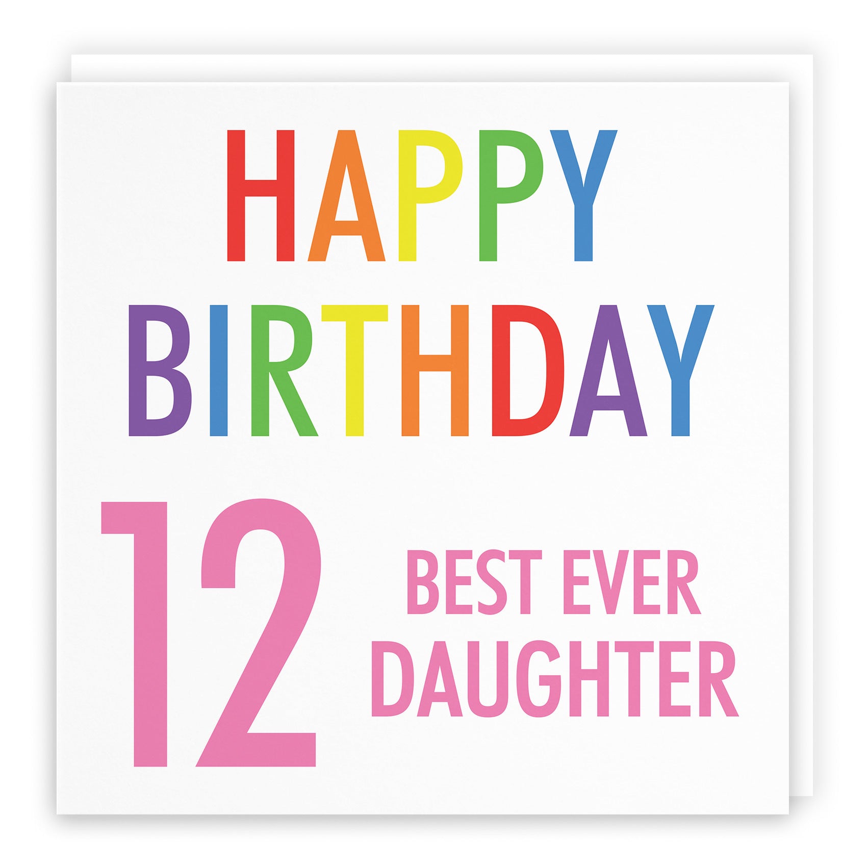 12th Daughter Birthday Card Colourful - Default Title (TH02153)